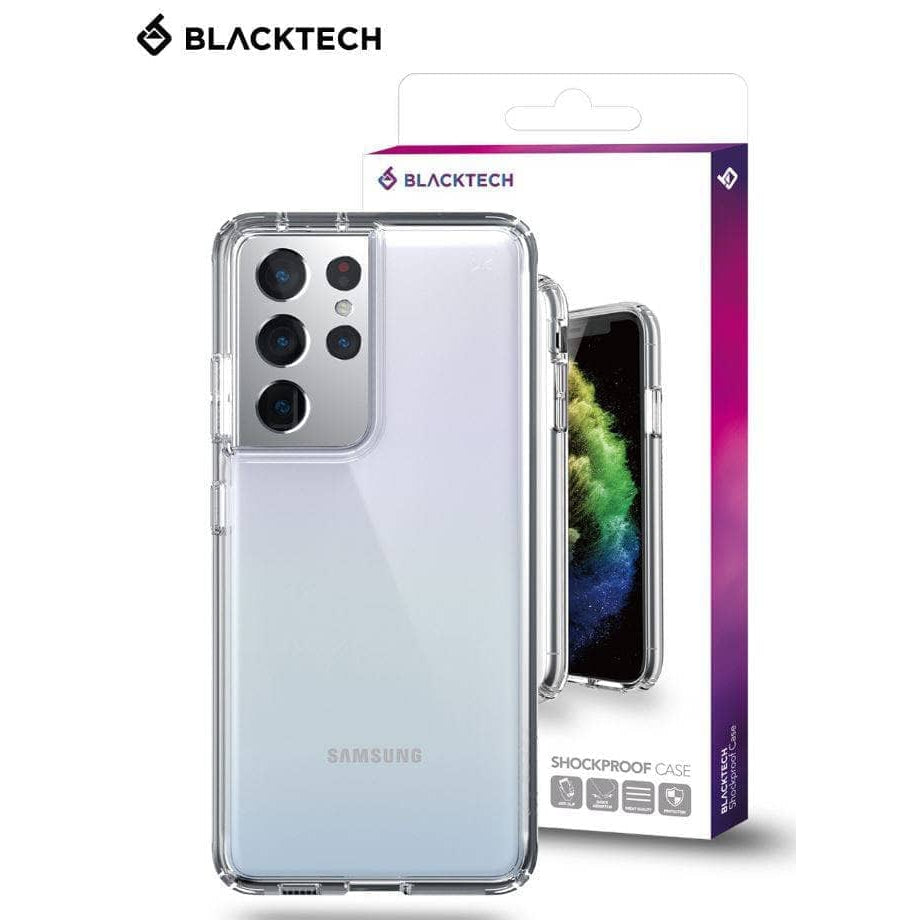Blacktech Stay Clear Case for Samsung S21 Ultra S21+ S21 Clear Hard Back-Phone Case-Blacktech-www.PhoneGuy.com.au