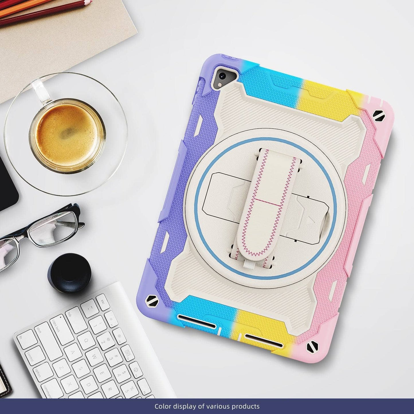 Case For iPad 9.7 2017 2018 Heavy Duty Shockproof Kids Cover For iPad Pro 9.7 inch 5th Generation Tablet Case Shoulder Strap-iPad Case-MASCOTS-www.PhoneGuy.com.au