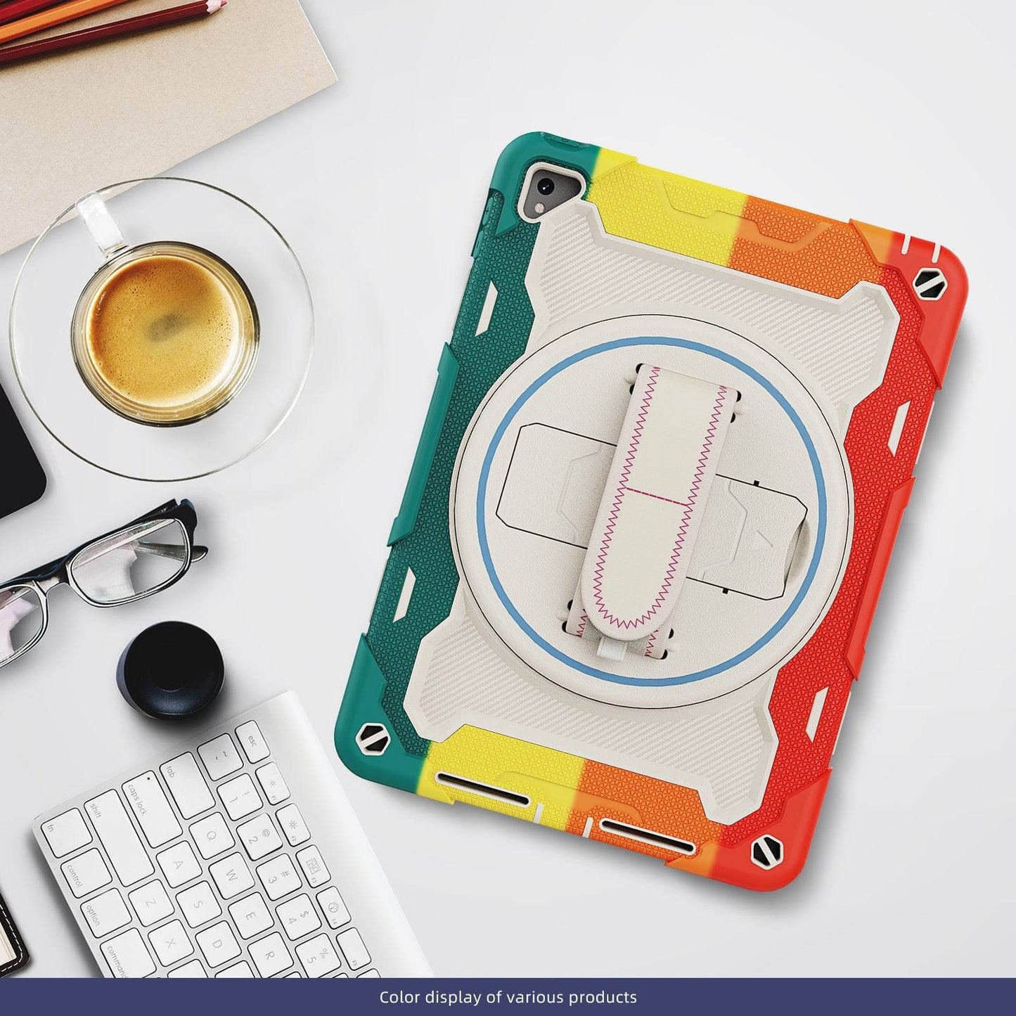 Case For iPad 9.7 2017 2018 Heavy Duty Shockproof Kids Cover For iPad Pro 9.7 inch 5th Generation Tablet Case Shoulder Strap-iPad Case-MASCOTS-www.PhoneGuy.com.au