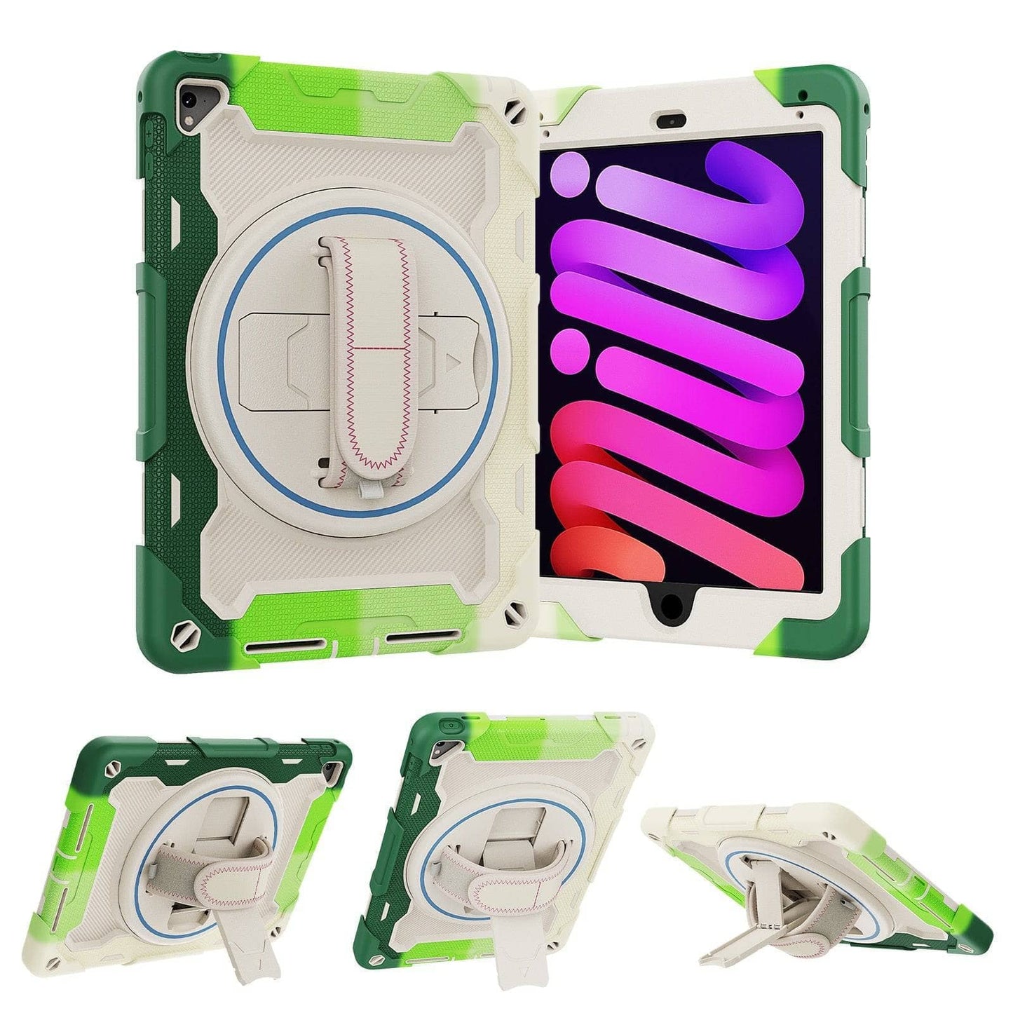 Case For iPad 9.7 2017 2018 Heavy Duty Shockproof Kids Cover For iPad Pro 9.7 inch 5th Generation Tablet Case Shoulder Strap-iPad Case-MASCOTS-www.PhoneGuy.com.au