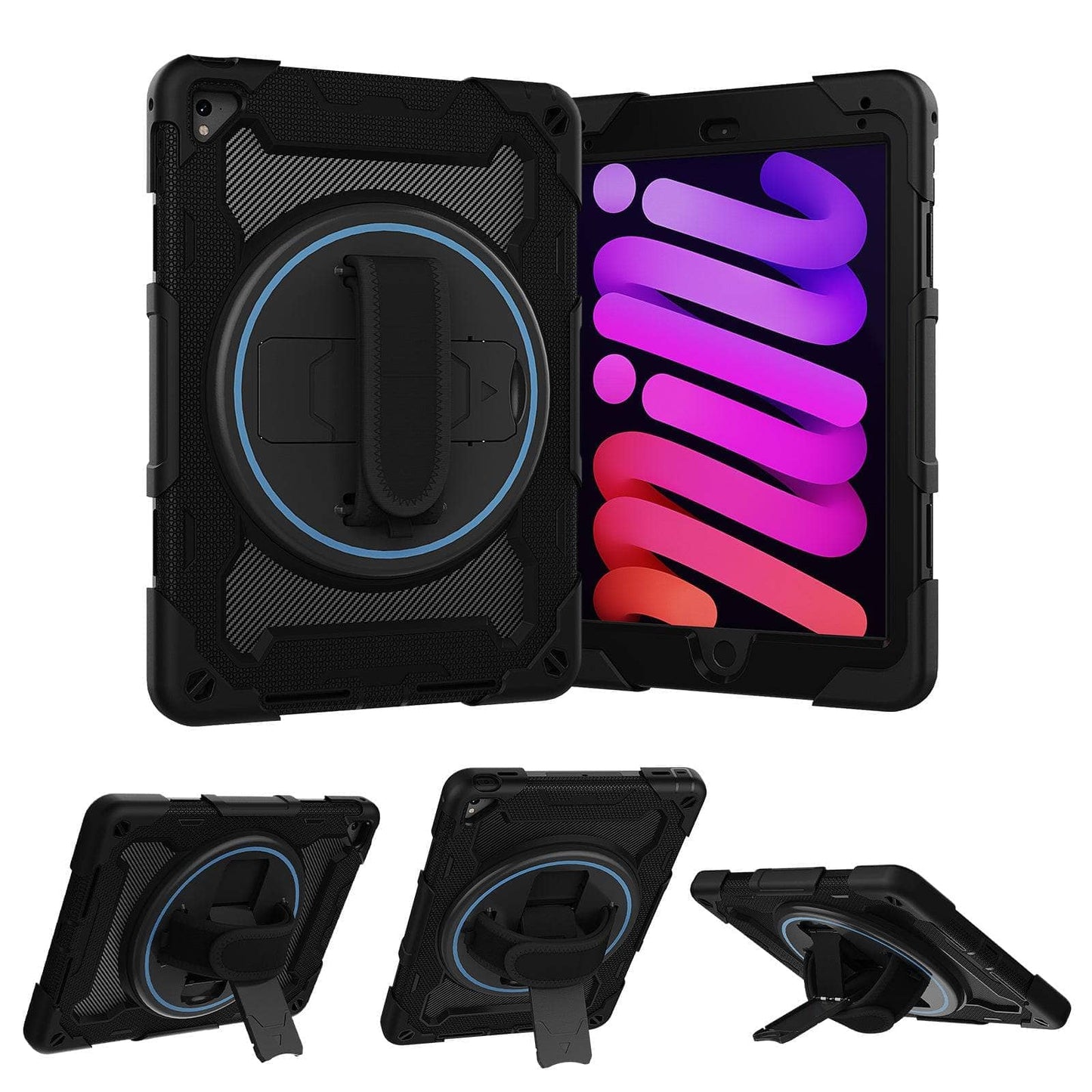 Case For iPad 9.7 2017 2018 Heavy Duty Shockproof Kids Cover For iPad Pro 9.7 inch 5th Generation Tablet Case Shoulder Strap-iPad Case-MASCOTS-www.PhoneGuy.com.au