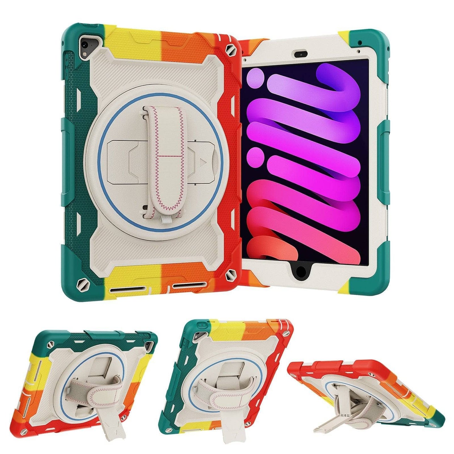 Case For iPad 9.7 2017 2018 Heavy Duty Shockproof Kids Cover For iPad Pro 9.7 inch 5th Generation Tablet Case Shoulder Strap-iPad Case-MASCOTS-www.PhoneGuy.com.au