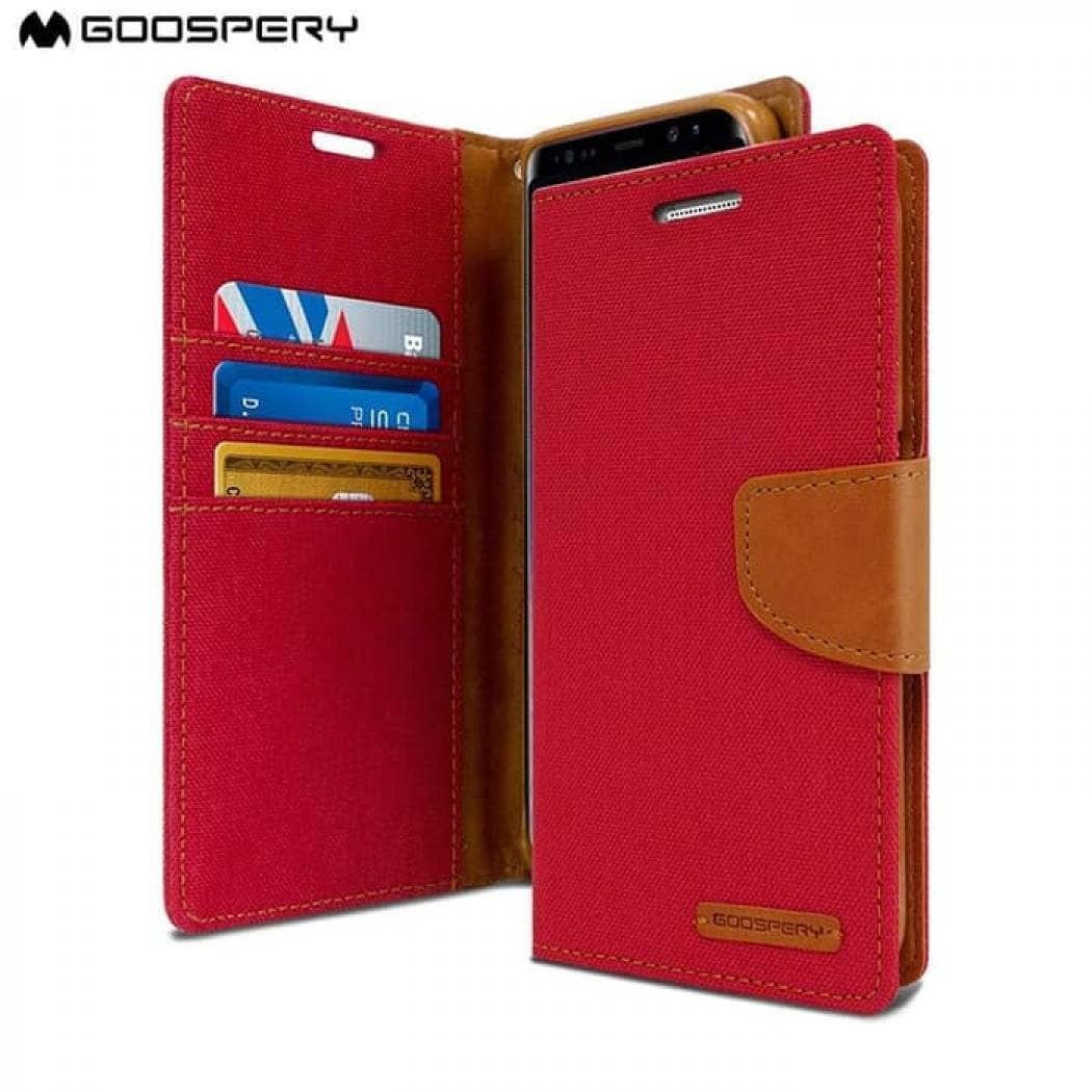 Denim Canvas Cover Leather Wallet Flip Card Case for iPhone 6S Plus/ 7/ 8 Plus-Phone Case-Goospery-www.PhoneGuy.com.au