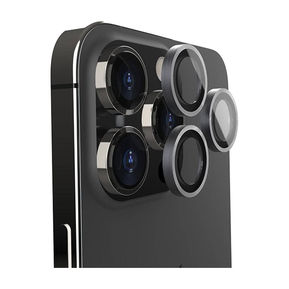 EFM Camera Lens Armour - For iPhone 14 Pro (6.1")/iPhone 14 Pro Max (6.7") Carbon-Screen Guards - Mobile Devices-EFM-www.PhoneGuy.com.au