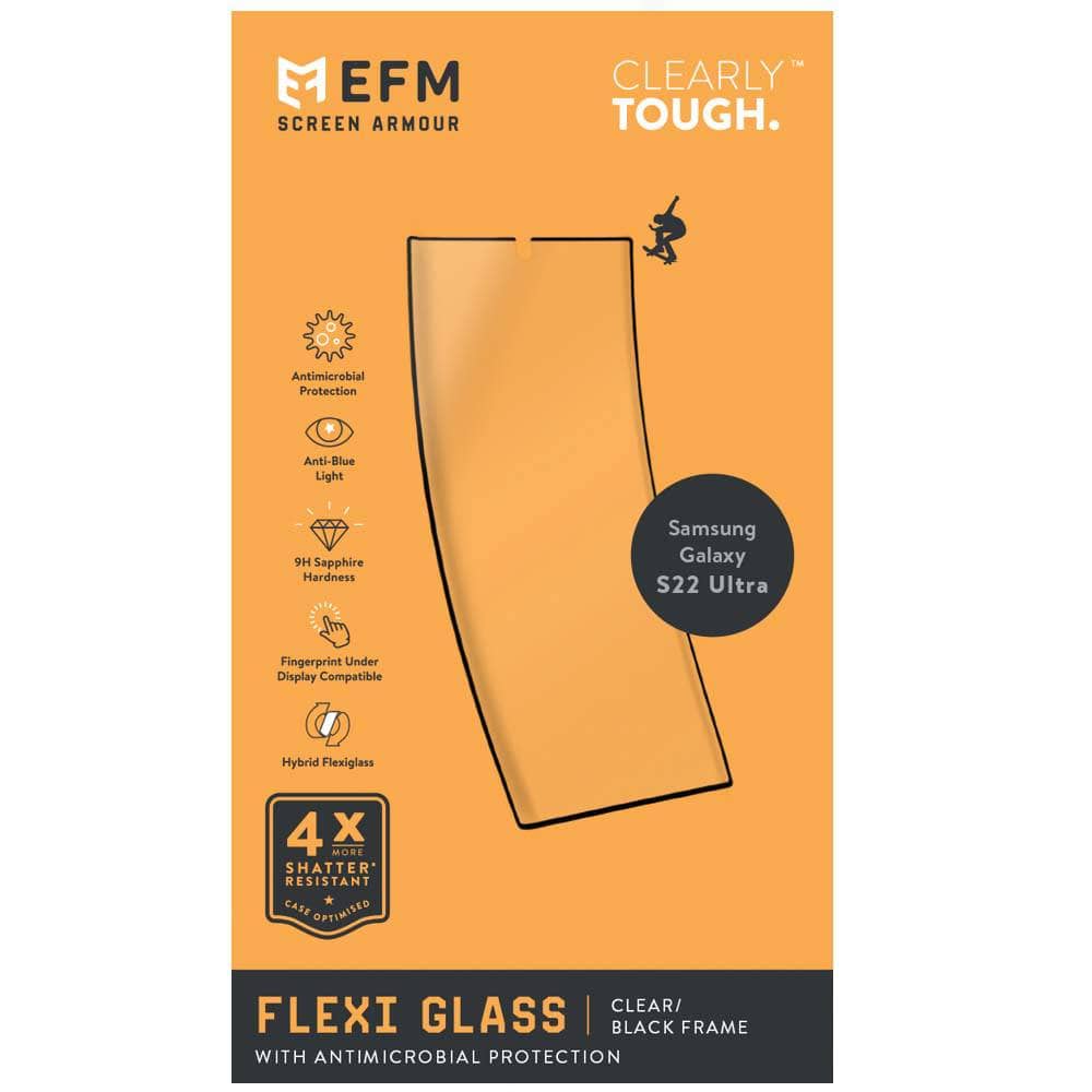 EFM FlexiGlass Screen Armour - For Samsung Galaxy S22 Ultra (6.8) - Dual Install-Screen Guards - Mobile Devices-EFM-www.PhoneGuy.com.au
