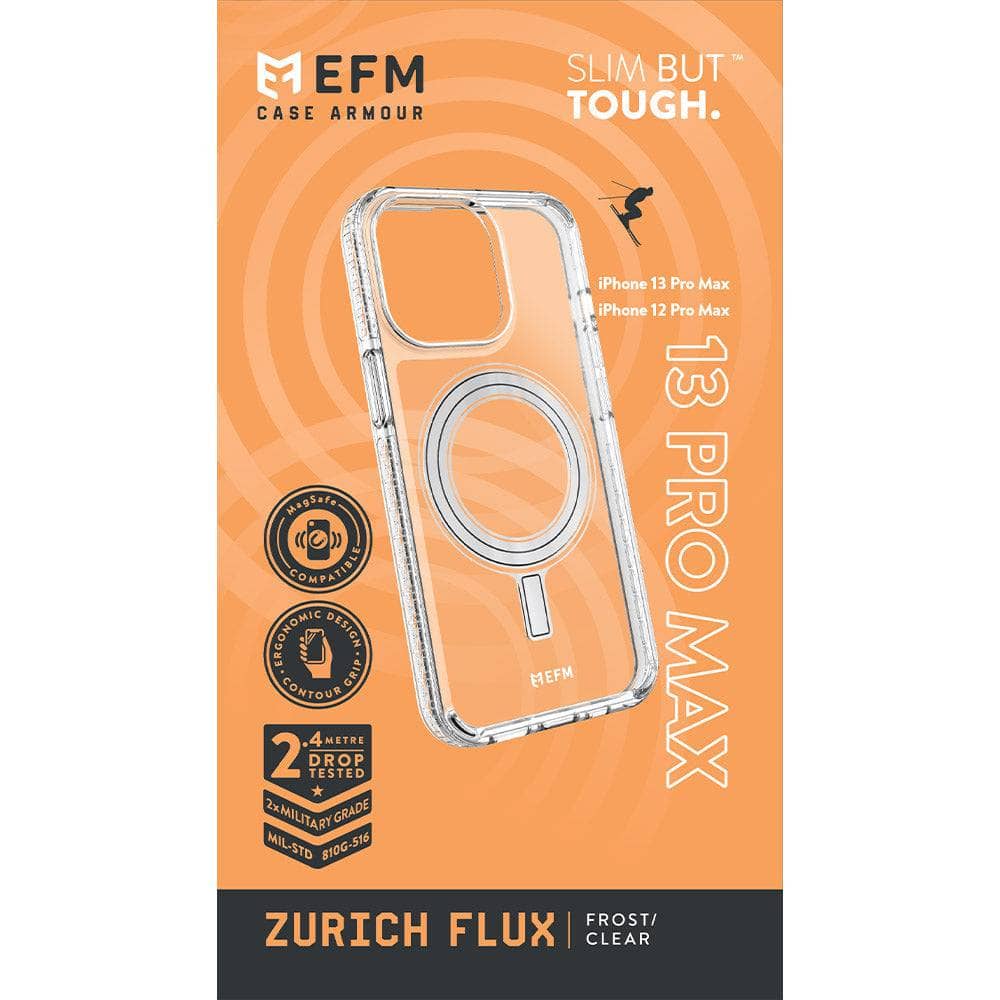 EFM Zurich Flux Case Armour Compatible with MagSafe - For iPhone 13 Pro Max (6.7") - Frost Clear-Cases - Cases-EFM-www.PhoneGuy.com.au