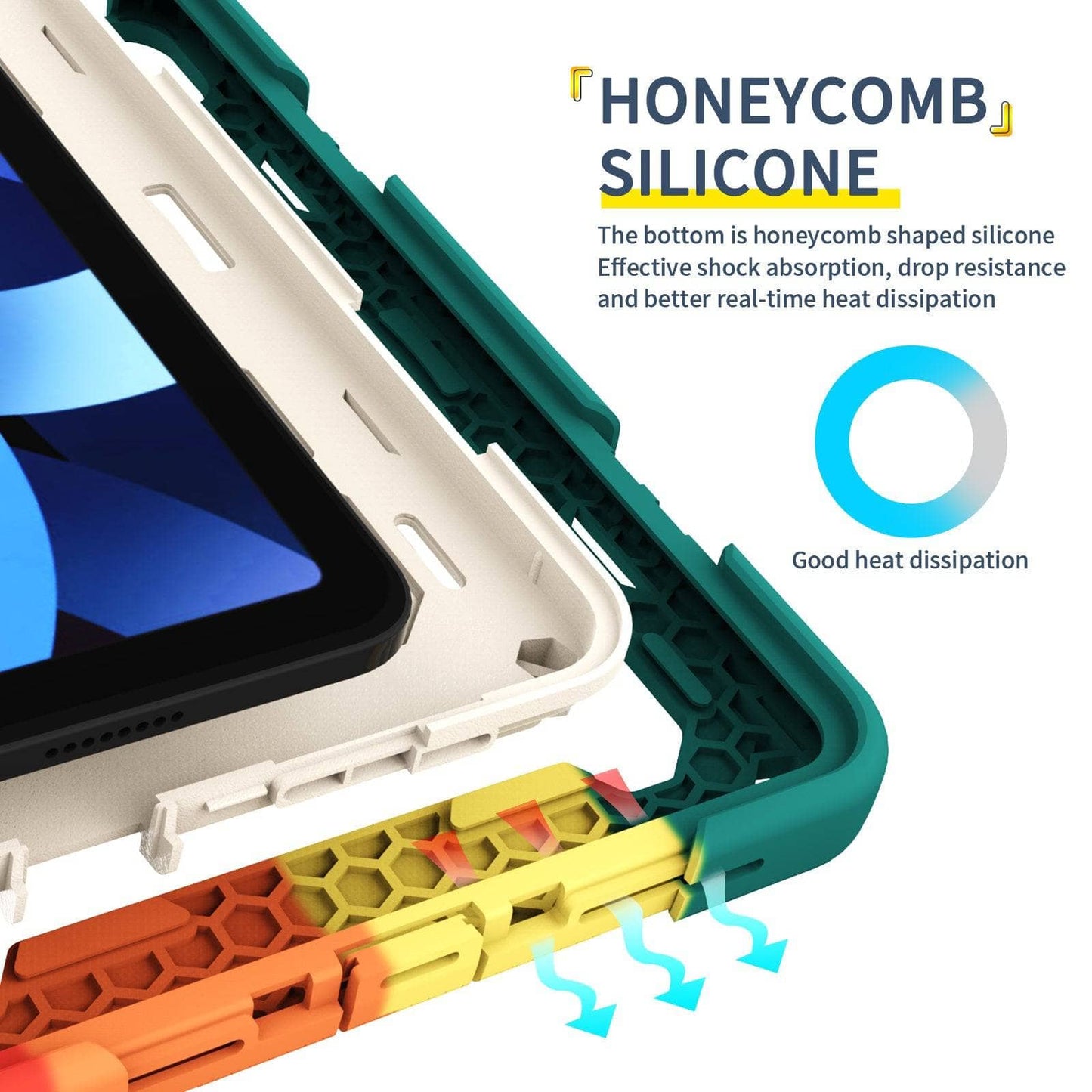 For iPad Pro 11 2021 Air 4 10.9 inch Case For iPad Air 5 2022 Heavy Duty Cover 360°Rotation Shockproof Kids Silicon Tablet Cover-iPad Case-iPadXERO-www.PhoneGuy.com.au