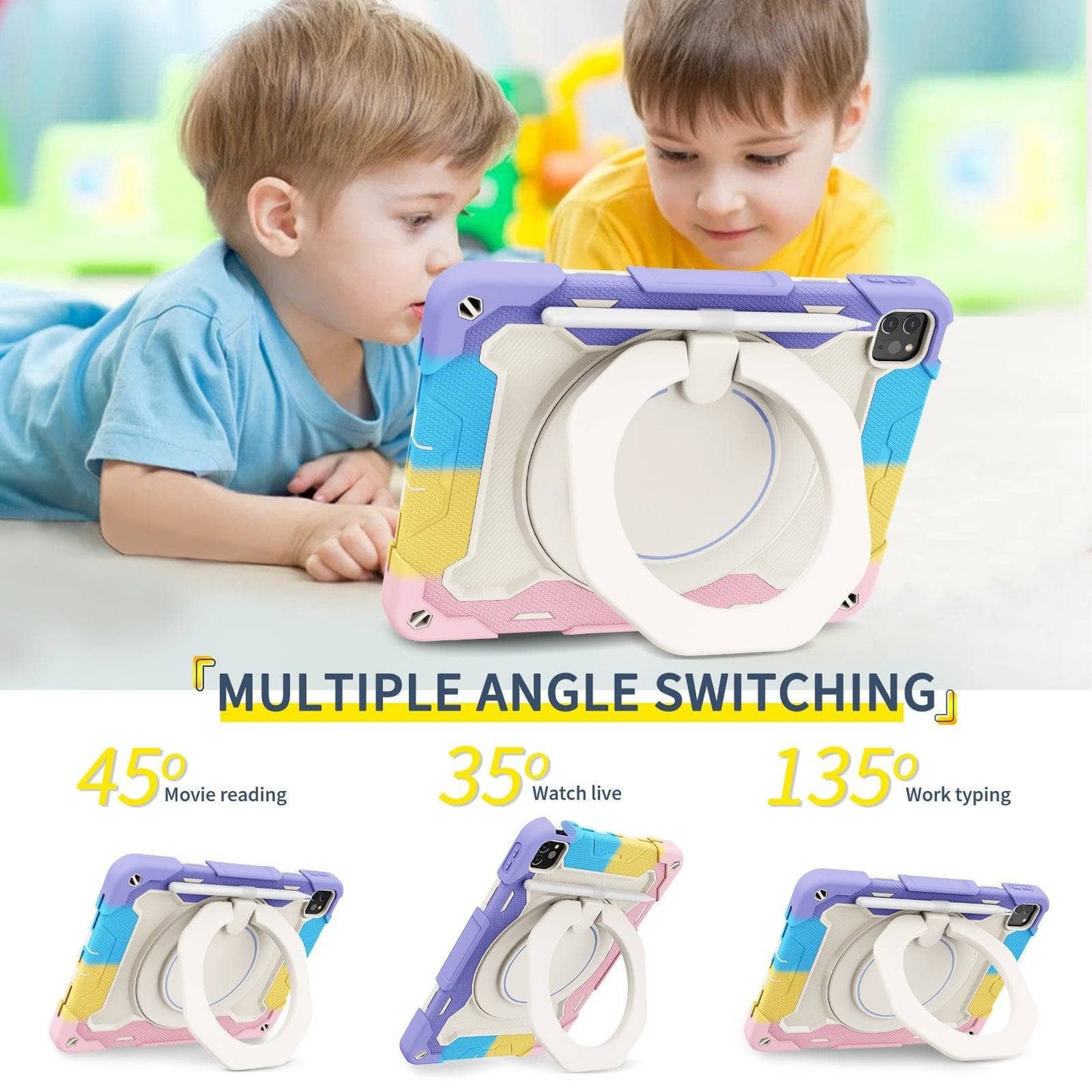 For iPad Pro 11 2021 Air 4 10.9 inch Case For iPad Air 5 2022 Heavy Duty Cover 360°Rotation Shockproof Kids Silicon Tablet Cover-iPad Case-iPadXERO-www.PhoneGuy.com.au