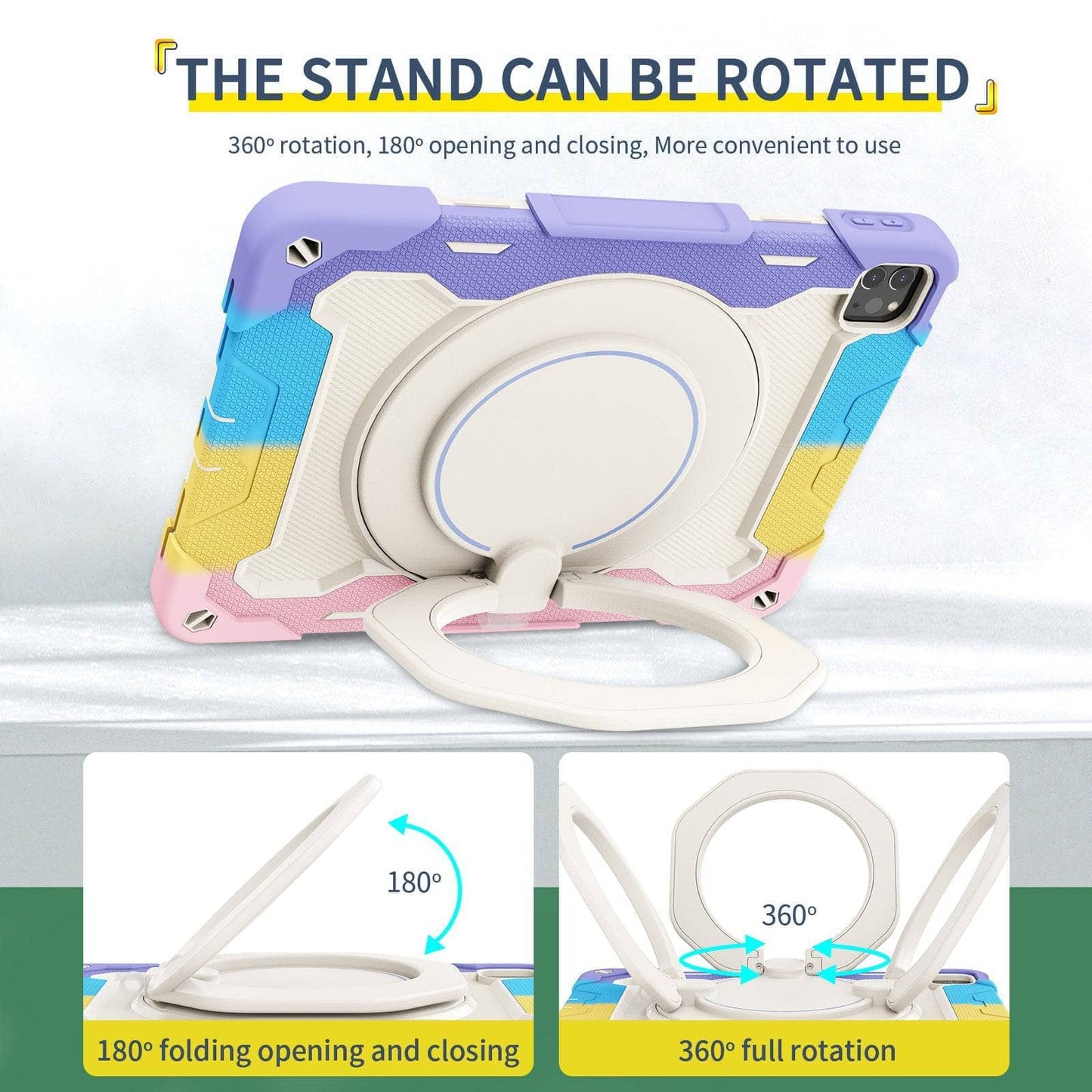 For iPad Pro 11 2021 Air 4 10.9 inch Case For iPad Air 5 2022 Heavy Duty Cover 360°Rotation Shockproof Kids Silicon Tablet Cover-iPad Case-iPadXERO-www.PhoneGuy.com.au