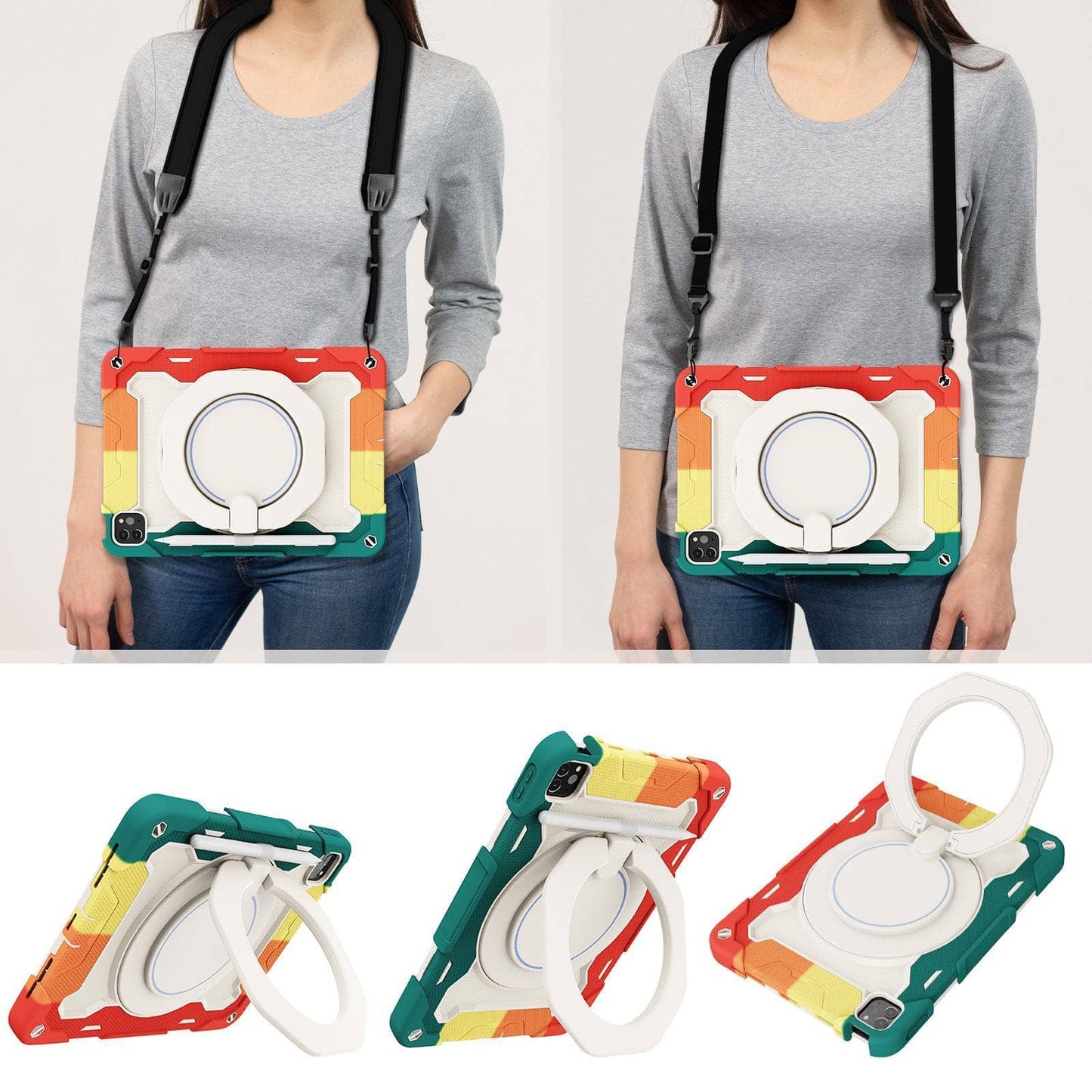 For iPad Pro 11 2021 Air 4 10.9 inch Case For iPad Air 5 2022 Heavy Duty Cover 360°Rotation Shockproof Kids Silicon Tablet Cover-iPad Case-iPadXERO-www.PhoneGuy.com.au