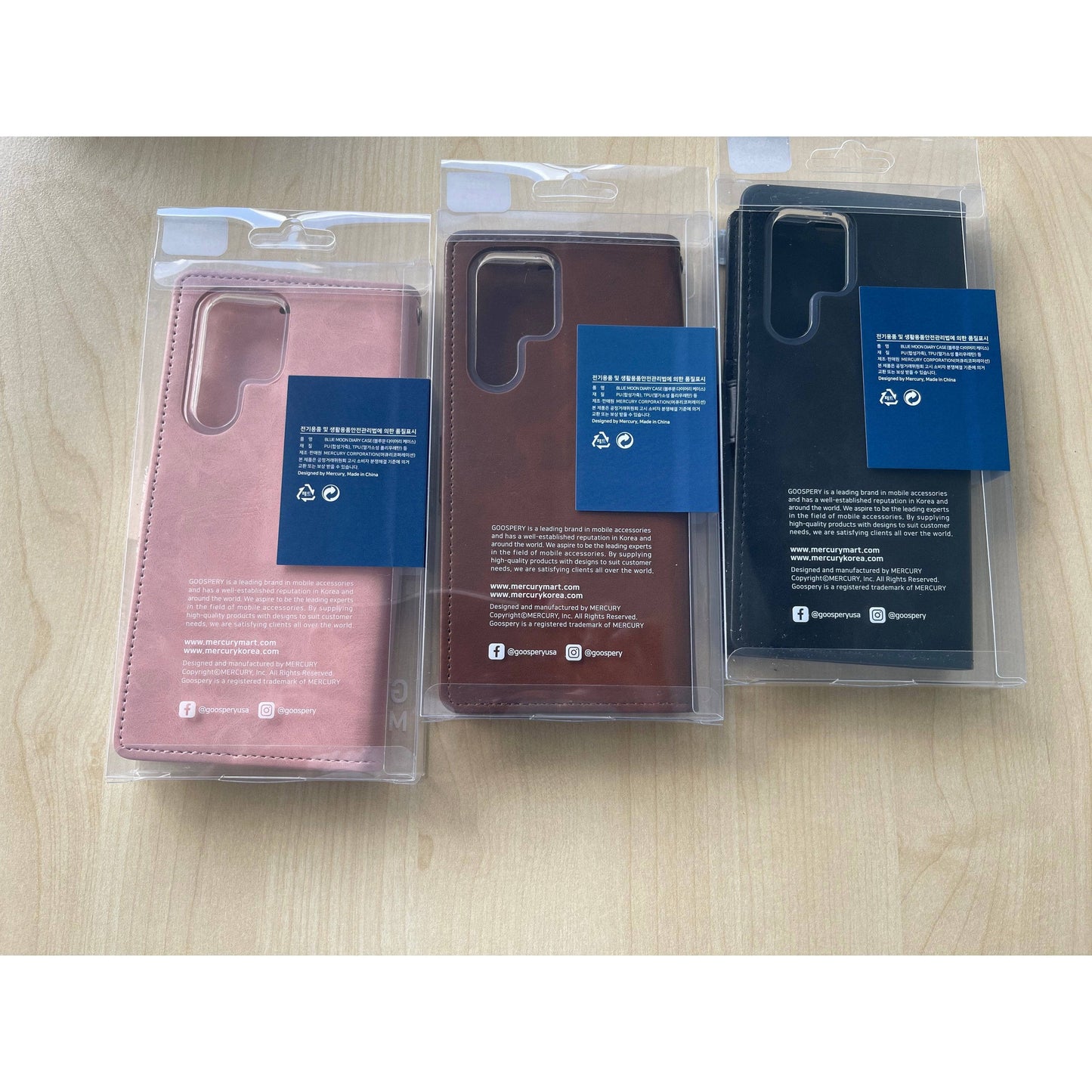 Goospery Blue Moon Diary for Samsung Galaxy S22 Ultra S22 S22+-Phone Case-Goospery-www.PhoneGuy.com.au
