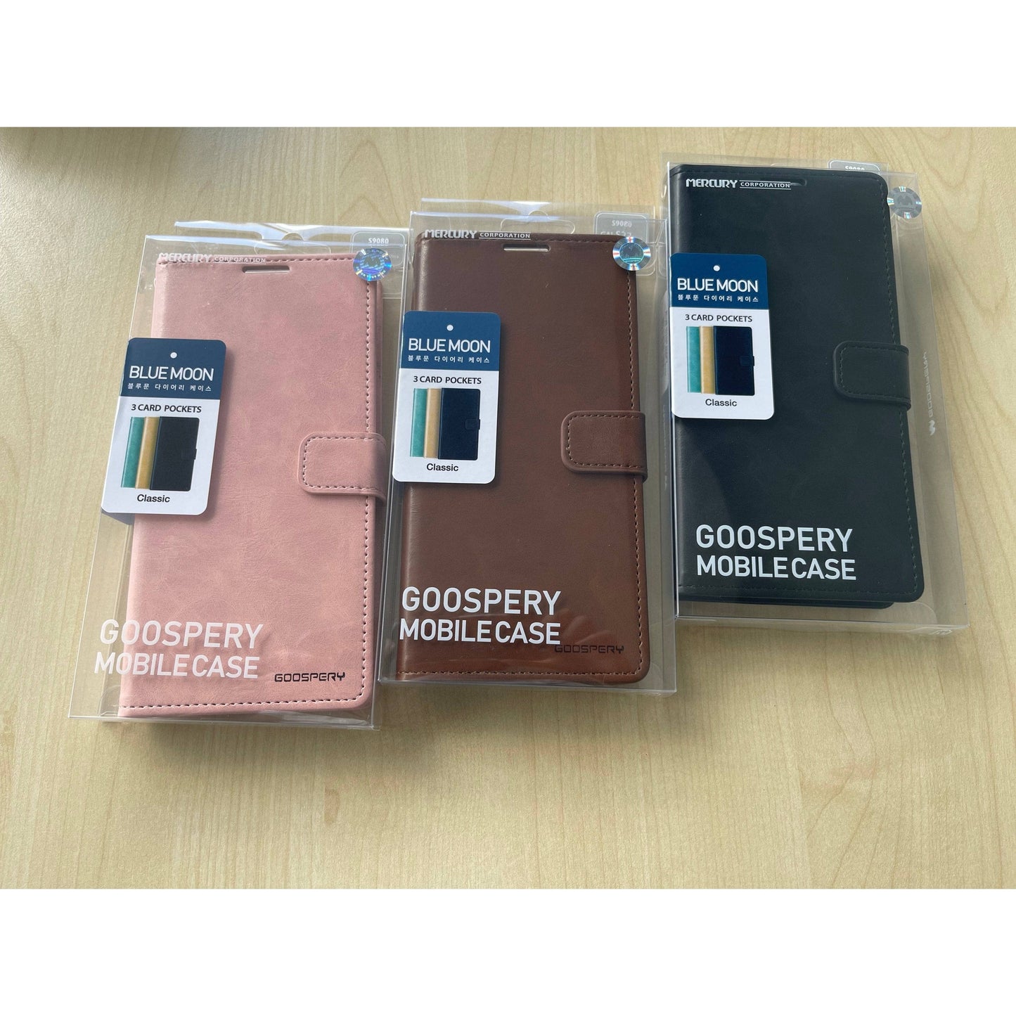 Goospery Blue Moon Diary for Samsung Galaxy S22 Ultra S22 S22+-Phone Case-Goospery-www.PhoneGuy.com.au