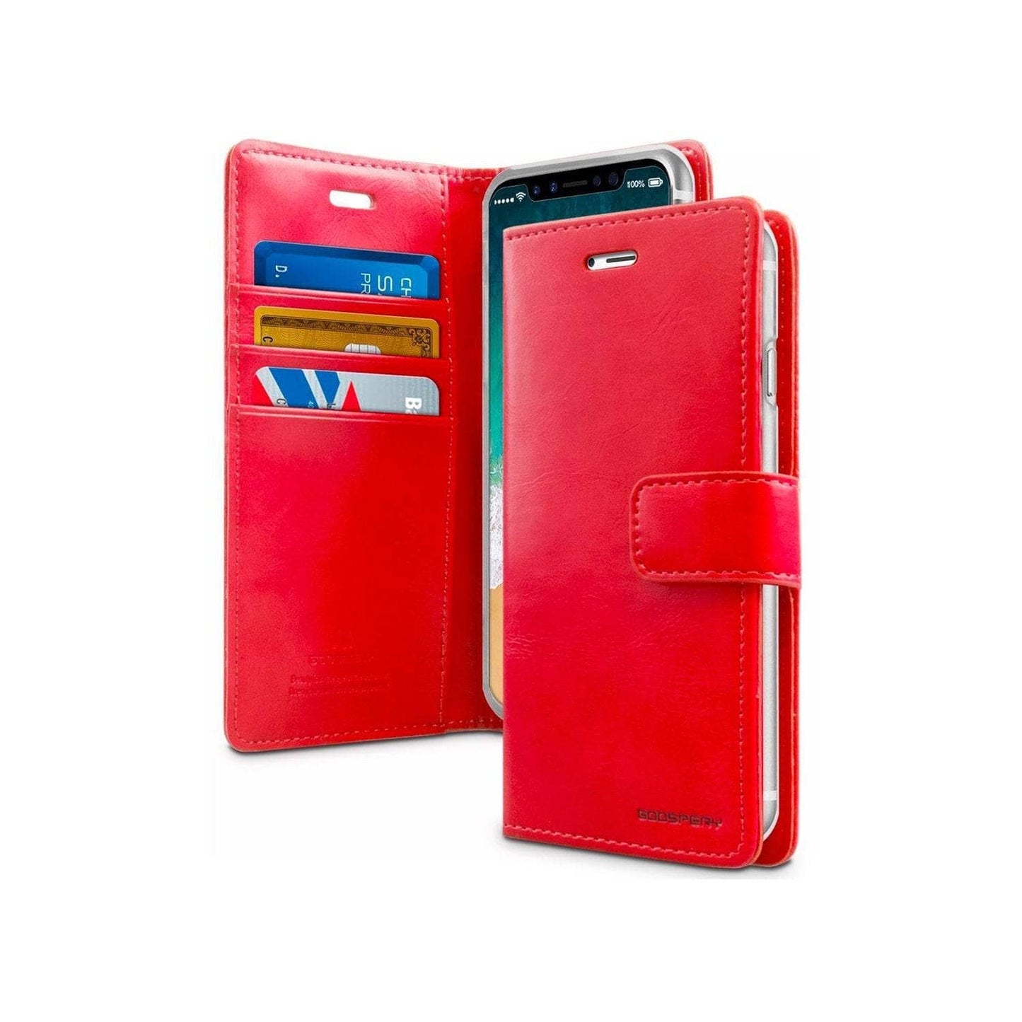 Goospery Bluemoon Diary for iPhone SE2/8/7/6S/SE3 Black Wallet Flip Folio Cards Pockets-Phone Case-Goospery-www.PhoneGuy.com.au