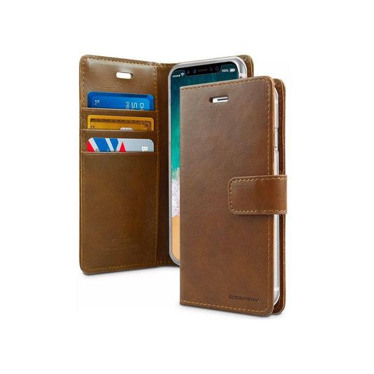 Goospery Bluemoon Diary for iPhone SE2/8/7/6S/SE3 Black Wallet Flip Folio Cards Pockets-Phone Case-Goospery-www.PhoneGuy.com.au