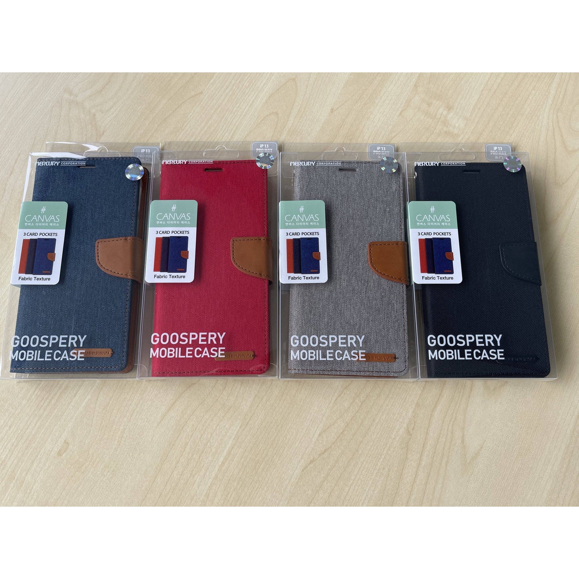 Goospery Canvas Diary Case for iPhone 13 Pro Max/13 Pro/13/ 13 mini-Phone Case-Goospery-www.PhoneGuy.com.au