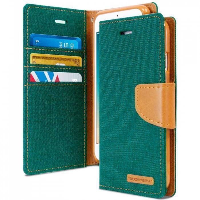 Goospery Canvas Diary Denim Case for iPhone Xs Max iPhone XR Flip Card Pockets-Phone Case-Goospery-www.PhoneGuy.com.au