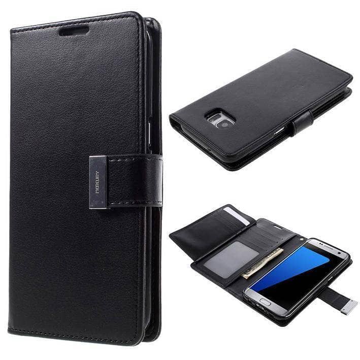 Goospery Rich Diary Folio Extra Flap Case for iPhone Xs Max/ XR/ iPhone 8 Plus-Phone Case-Goospery-www.PhoneGuy.com.au