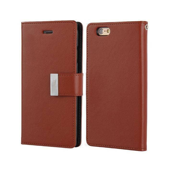 Goospery Rich Diary Folio Extra Flap Case for iPhone Xs Max/ XR/ iPhone 8 Plus-Phone Case-Goospery-www.PhoneGuy.com.au