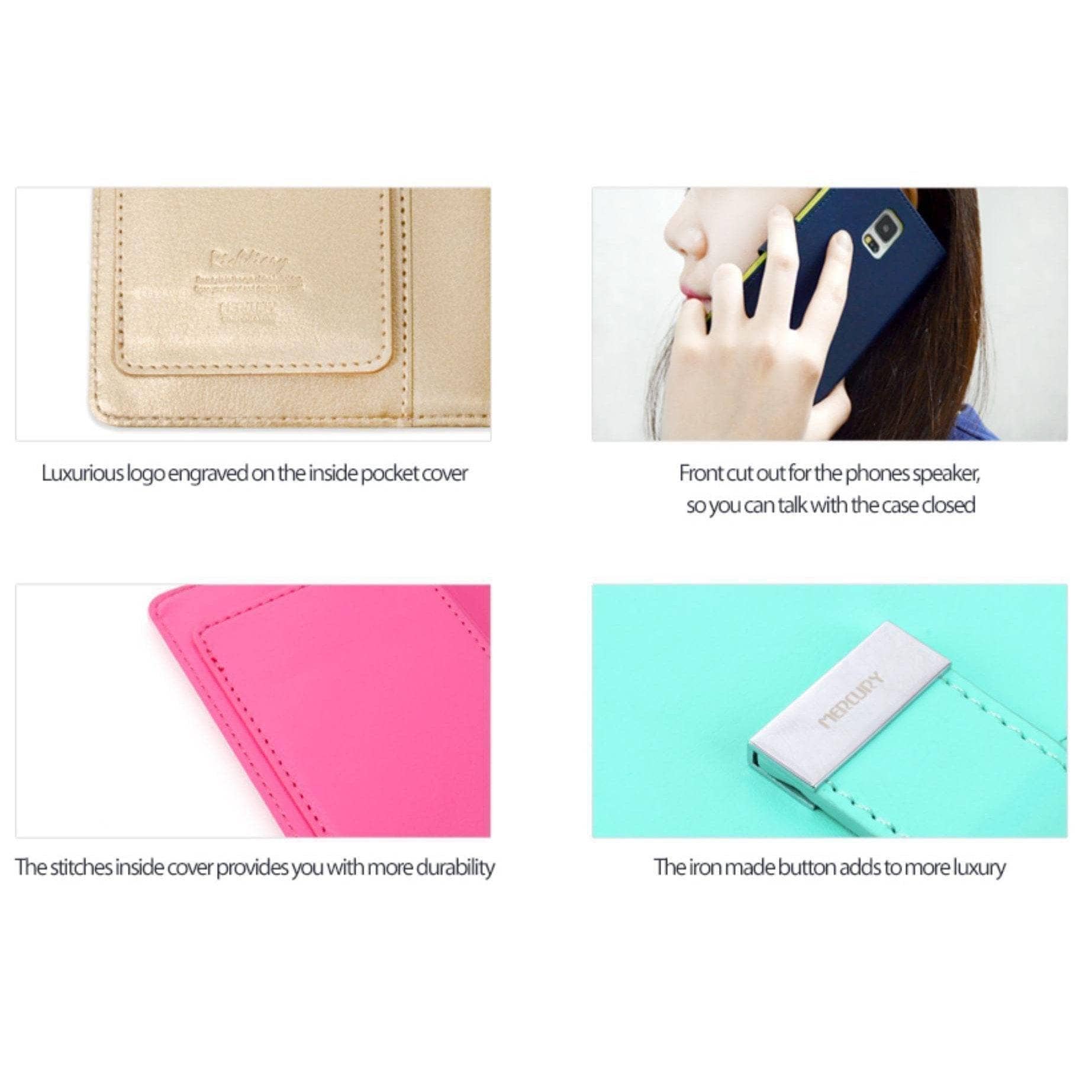 Goospery Rich Diary Folio Extra Flap Case for iPhone Xs Max/ XR/ iPhone 8 Plus-Phone Case-Goospery-www.PhoneGuy.com.au