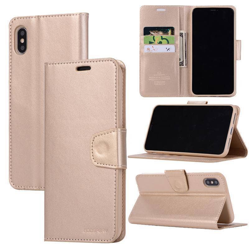Goospery Sonata Diary Case for iPhone Xs Max Xr Wallet Flip Cards Faux Leather-Phone Case-Goospery-www.PhoneGuy.com.au