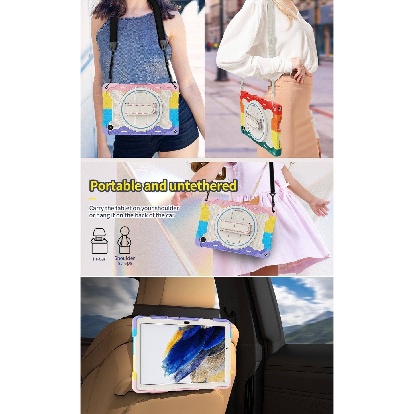 Heavy Duty Case For Samsung Galaxy Tab A8 10.5 inch 2021 X200 X205 Case Shock Proof Full Body Kids Children Safe Tablet Cover-Tablet Case-MASCOTS-www.PhoneGuy.com.au