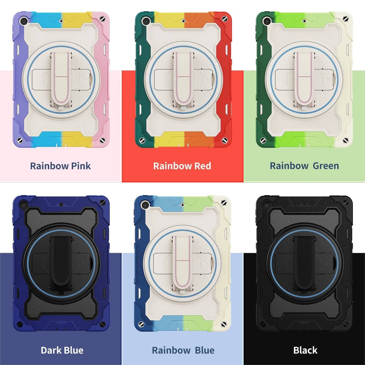 Heavy Duty Case For iPad 10.2 7th 8th 9th 2019 2020 2021 10.2 inch Cover Hand-held Shock Proof Cover Full Body Handle Kids Case-iPad Case-MASCOTS-www.PhoneGuy.com.au