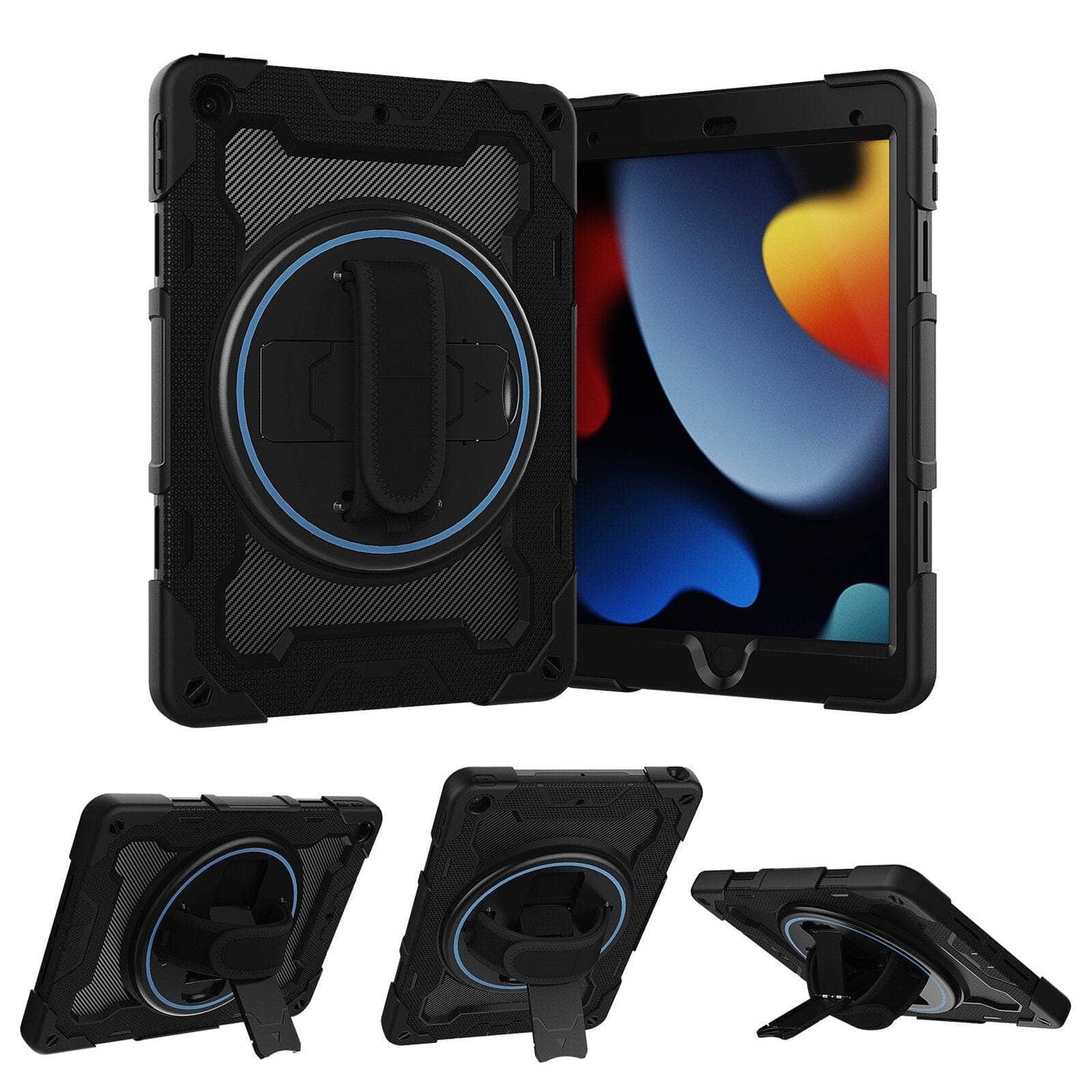 Heavy Duty Case For iPad 10.2 7th 8th 9th 2019 2020 2021 10.2 inch Cover Hand-held Shock Proof Cover Full Body Handle Kids Case-iPad Case-MASCOTS-www.PhoneGuy.com.au