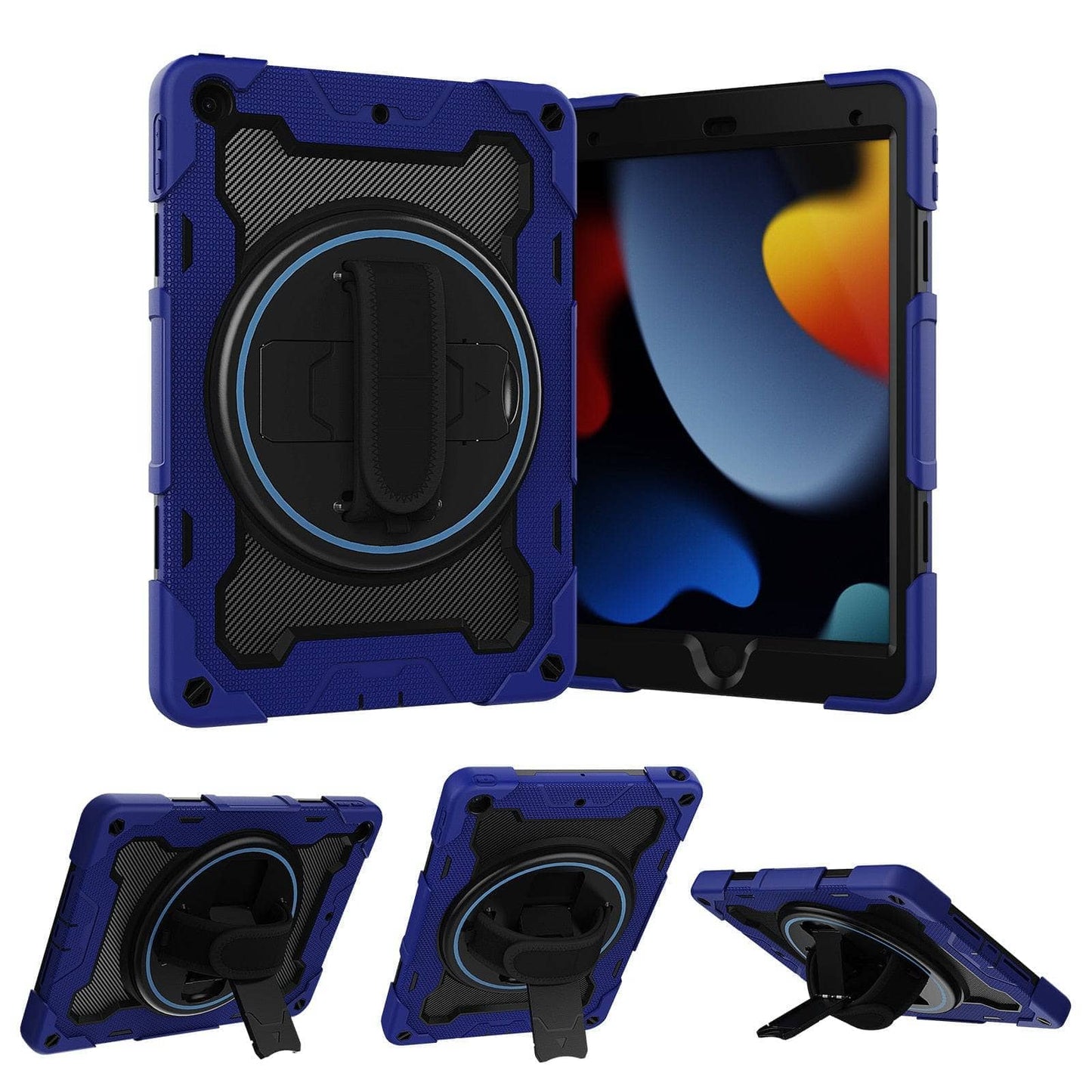 Heavy Duty Case For iPad 10.2 7th 8th 9th 2019 2020 2021 10.2 inch Cover Hand-held Shock Proof Cover Full Body Handle Kids Case-iPad Case-MASCOTS-www.PhoneGuy.com.au