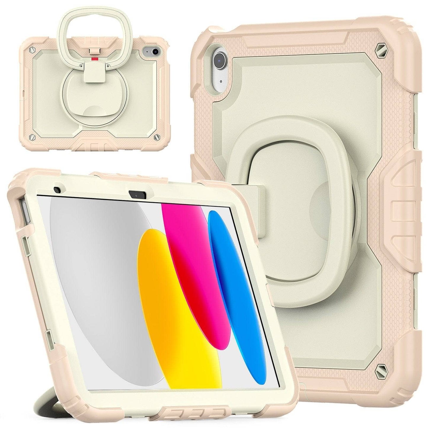 Heavy Duty Shockproof Rugged Cover With Stand Rotating Case For iPad 10th 10.9 2022-iPad Case-Generic-www.PhoneGuy.com.au