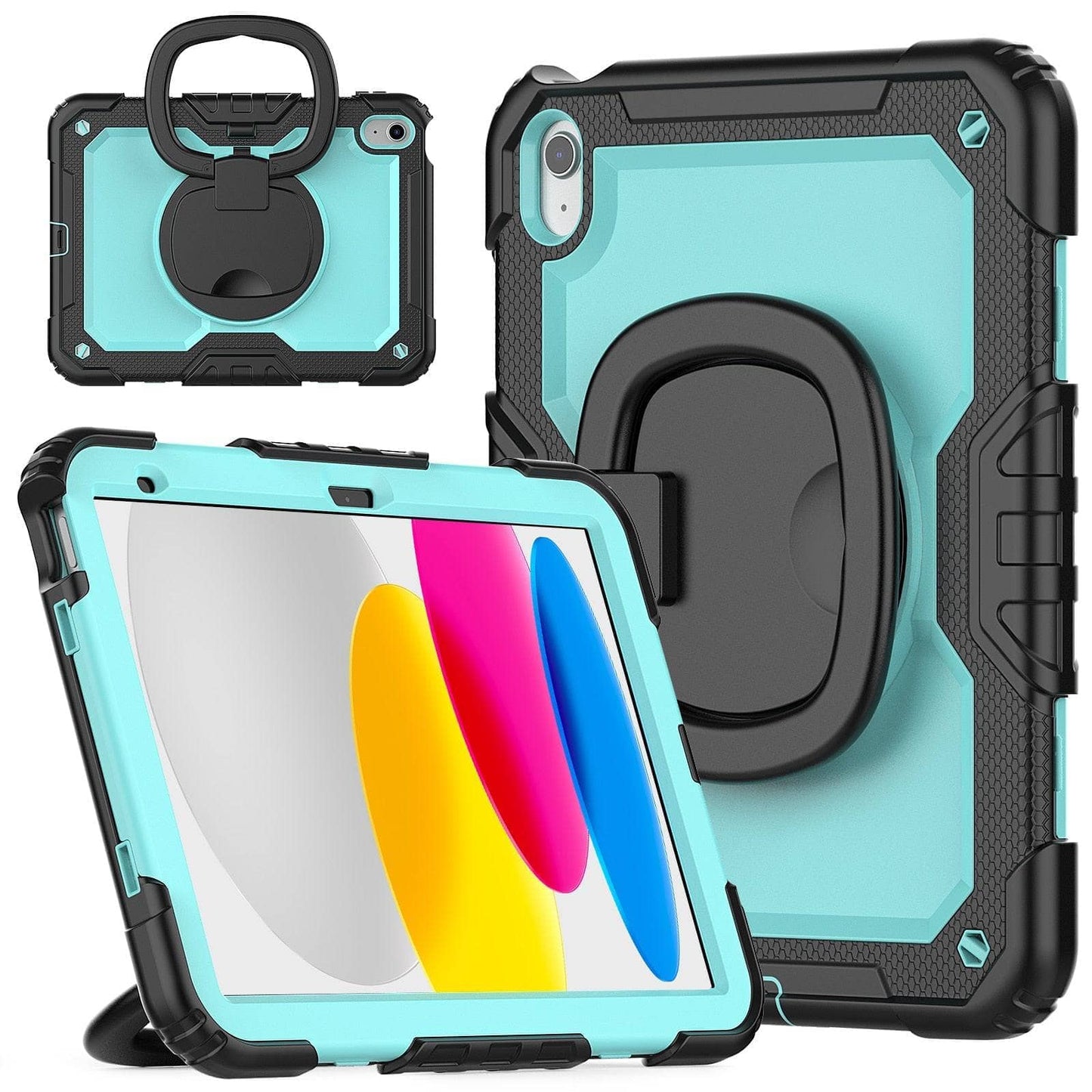 Heavy Duty Shockproof Rugged Cover With Stand Rotating Case For iPad 10th 10.9 2022-iPad Case-Generic-www.PhoneGuy.com.au