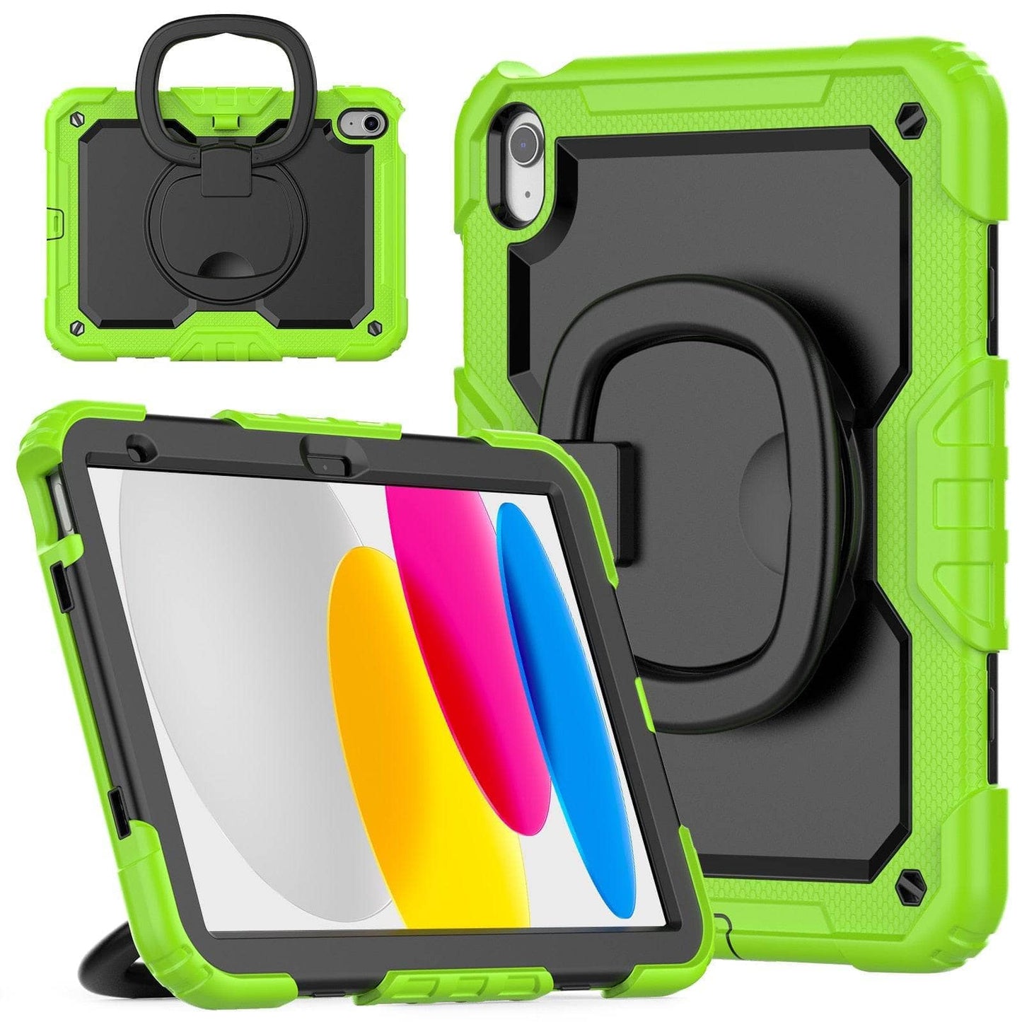 Heavy Duty Shockproof Rugged Cover With Stand Rotating Case For iPad 10th 10.9 2022-iPad Case-Generic-www.PhoneGuy.com.au