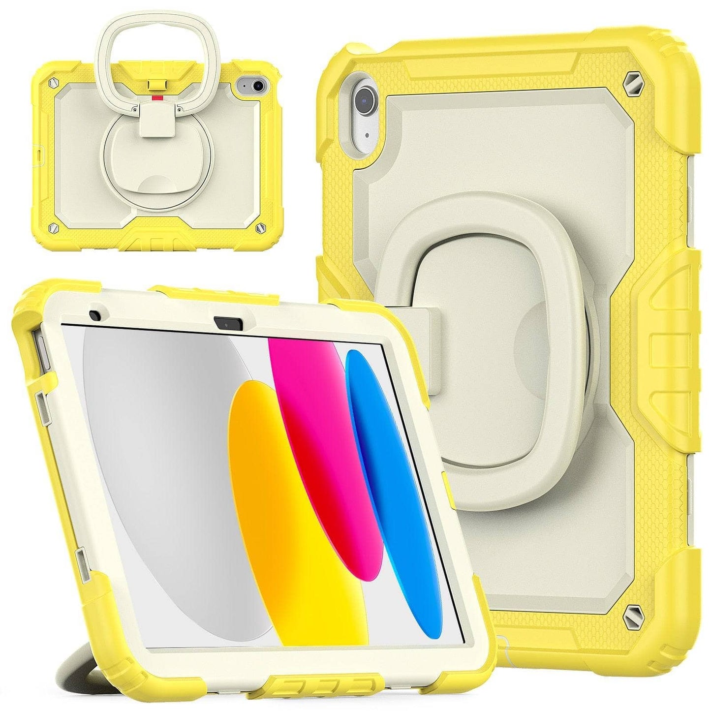 Heavy Duty Shockproof Rugged Cover With Stand Rotating Case For iPad 10th 10.9 2022-iPad Case-Generic-www.PhoneGuy.com.au