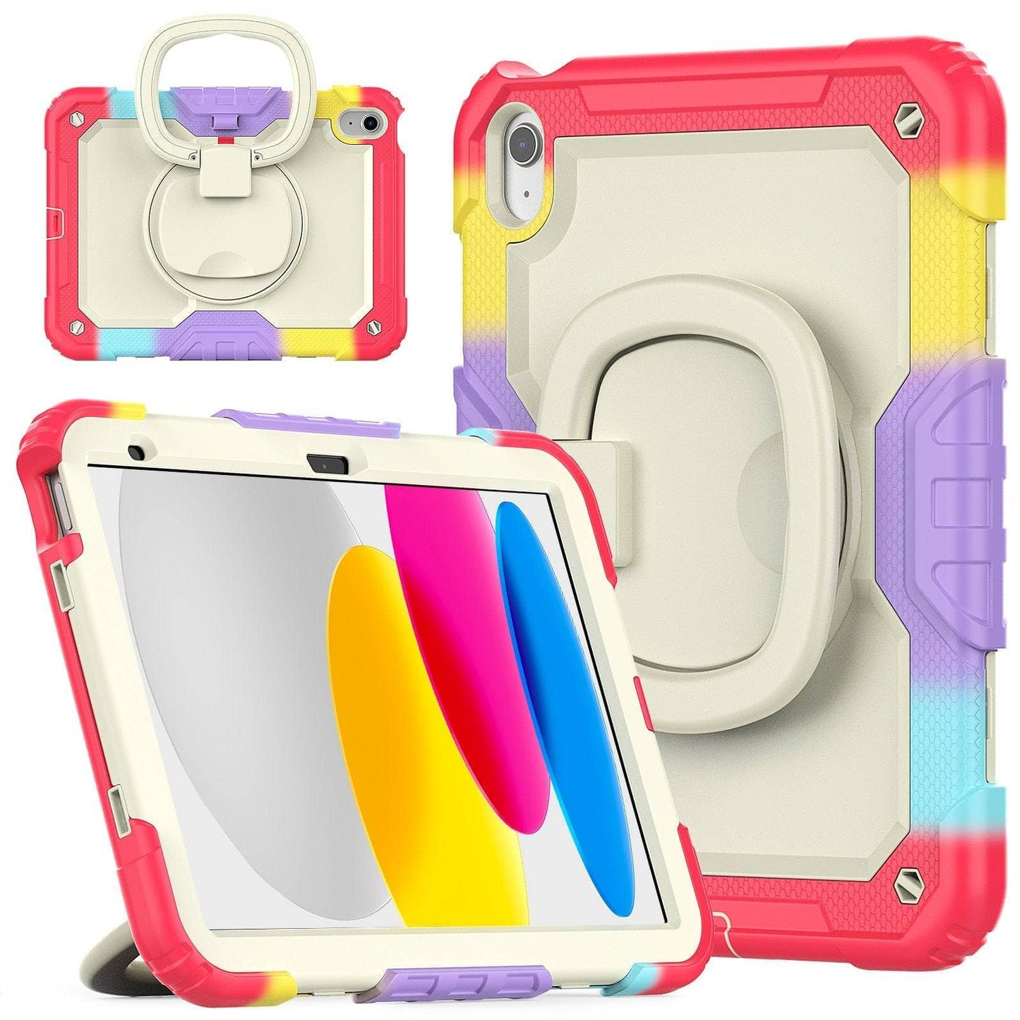 Heavy Duty Shockproof Rugged Cover With Stand Rotating Case For iPad 10th 10.9 2022-iPad Case-Generic-www.PhoneGuy.com.au