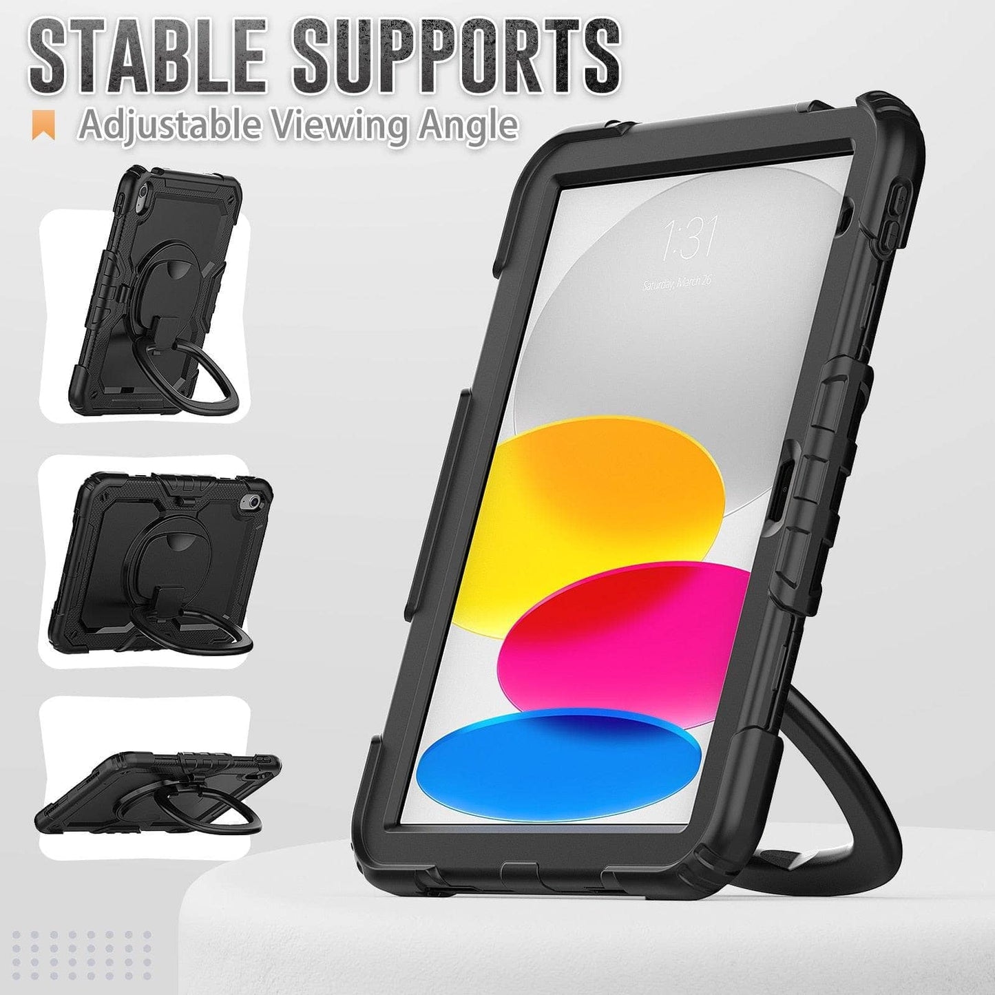 Heavy Duty Shockproof Rugged Cover With Stand Rotating Case For iPad 10th 10.9 2022-iPad Case-Generic-www.PhoneGuy.com.au