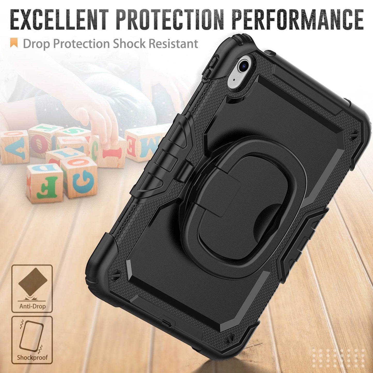Heavy Duty Shockproof Rugged Cover With Stand Rotating Case For iPad 10th 10.9 2022-iPad Case-Generic-www.PhoneGuy.com.au