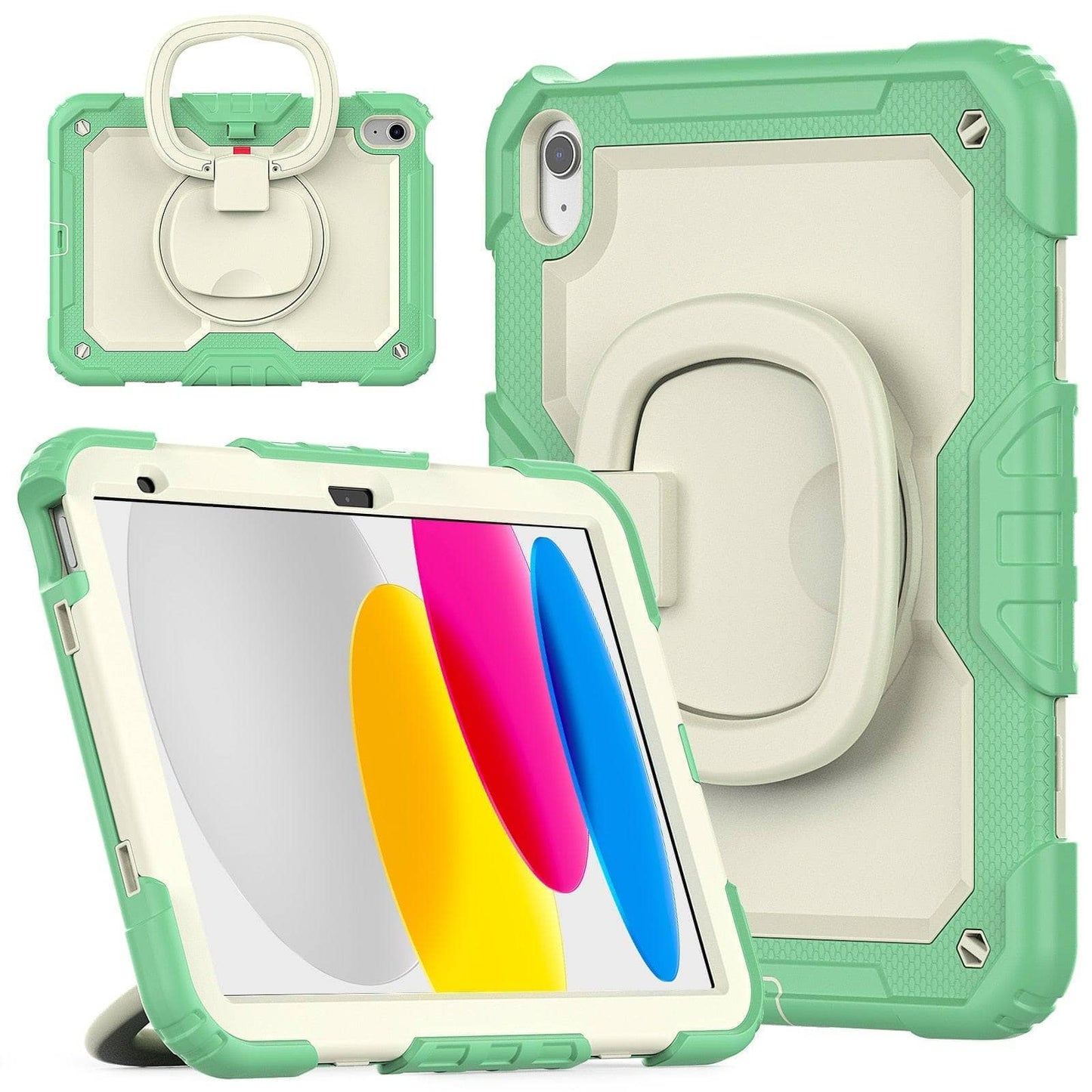 Heavy Duty Shockproof Rugged Cover With Stand Rotating Case For iPad 10th 10.9 2022-iPad Case-Generic-www.PhoneGuy.com.au