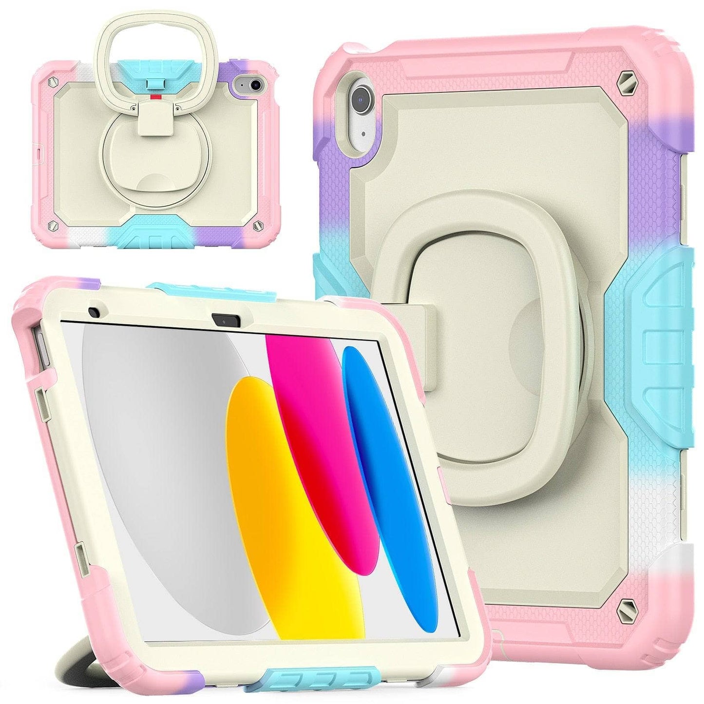 Heavy Duty Shockproof Rugged Cover With Stand Rotating Case For iPad 10th 10.9 2022-iPad Case-Generic-www.PhoneGuy.com.au