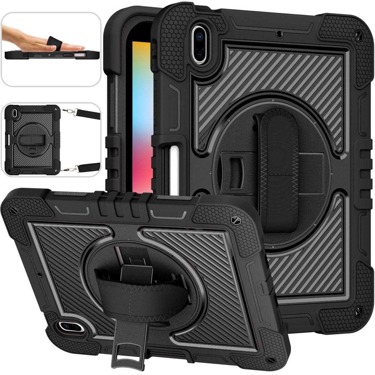 Heavy Duty Shockproof Rugged Protective Cover for iPad 10th Gen 10.9 inch Stand-iPad Case-Generic-www.PhoneGuy.com.au