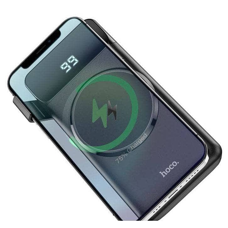 Hoco 22.5W PD QC3.0 Magnetic 15W Wireless Charging Power Bank 10000mAh - Black-Charging - Power Banks-hoco-www.PhoneGuy.com.au