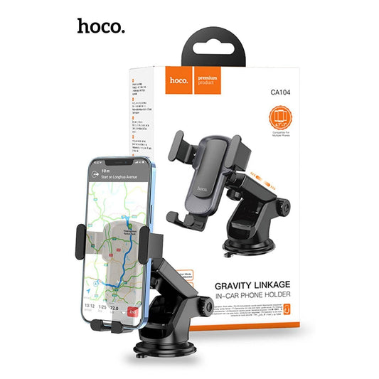 Hoco CA104 Gravity Stretch Car Holder - Black-Holders-Case & Gear - phoneguy.com.au-www.PhoneGuy.com.au