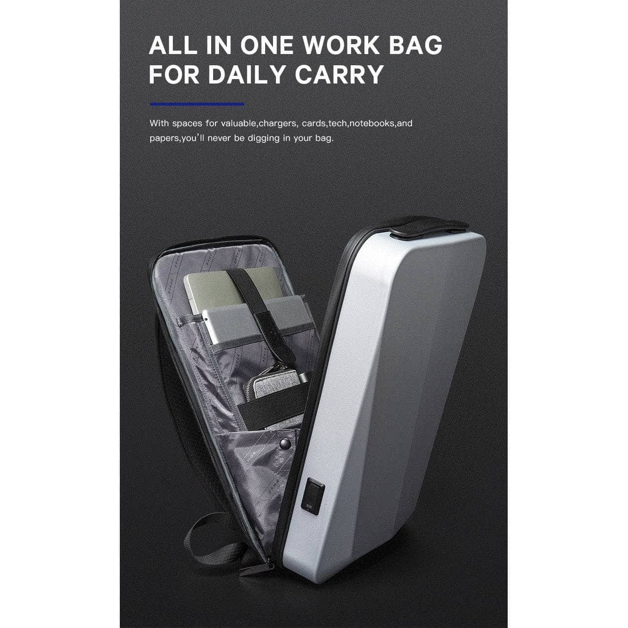 Laptop Backpack For Men Hard Shell New Design USB Charging Anti-stain Anti-thief TSA Lock Waterproof 15.6 inch Laptop Travel Bag-LAPTOP BAG-OZUKO-www.PhoneGuy.com.au
