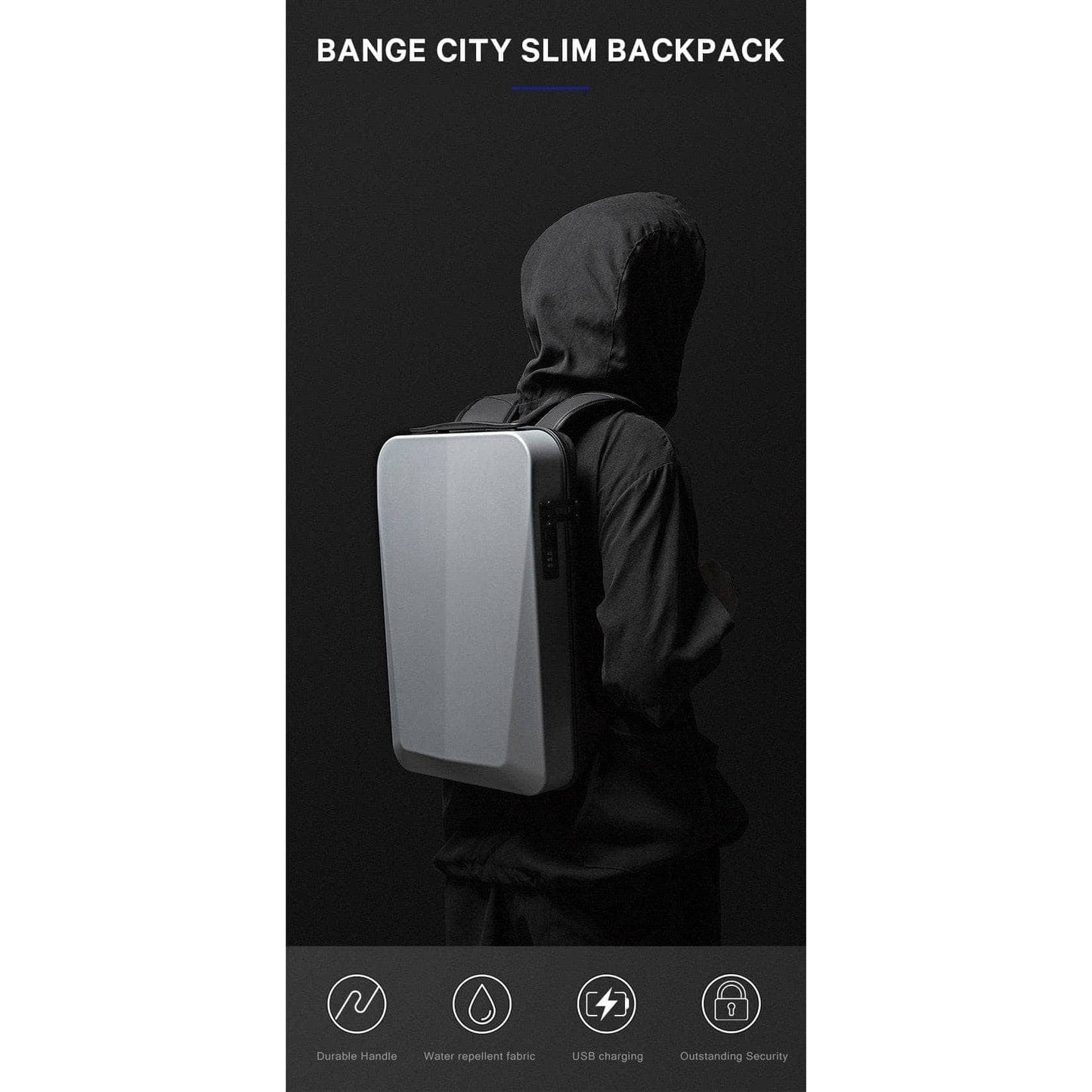 Laptop Backpack For Men Hard Shell New Design USB Charging Anti-stain Anti-thief TSA Lock Waterproof 15.6 inch Laptop Travel Bag-LAPTOP BAG-OZUKO-www.PhoneGuy.com.au