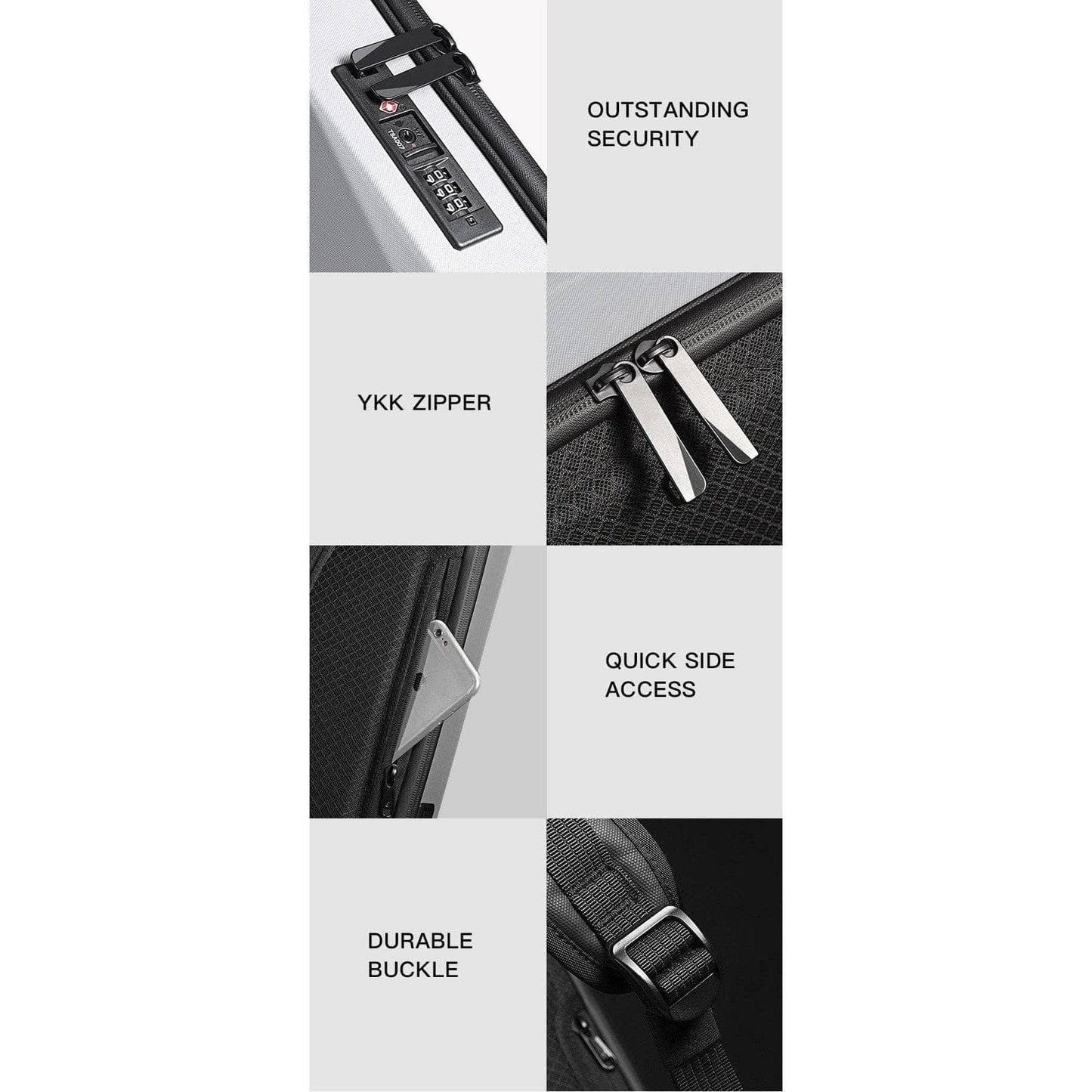 Laptop Backpack For Men Hard Shell New Design USB Charging Anti-stain Anti-thief TSA Lock Waterproof 15.6 inch Laptop Travel Bag-LAPTOP BAG-OZUKO-www.PhoneGuy.com.au