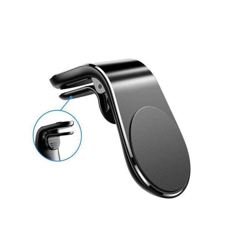 Magnetic Air Vent Car Holder - Black Slim L Shap-Holders-Generic-www.PhoneGuy.com.au
