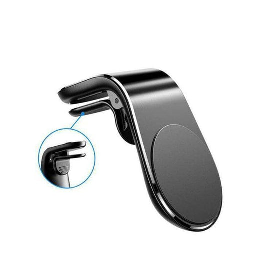 Magnetic Air Vent Car Holder - Black Slim L Shap-Holders-Generic-www.PhoneGuy.com.au
