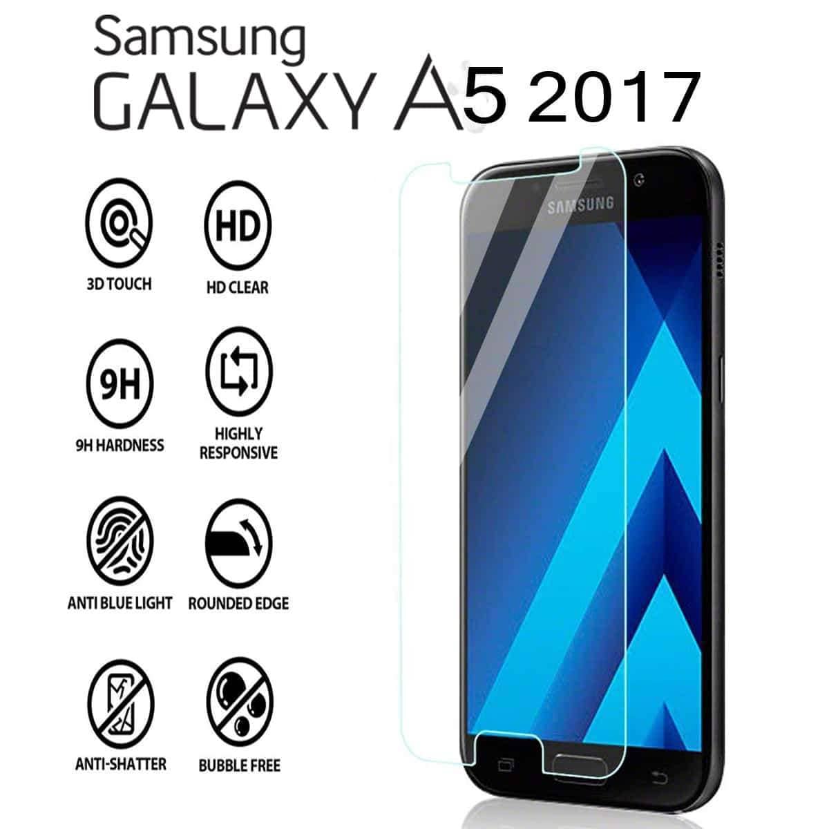 Samsung A8 2018 A5 A7 A5 2017 A7 2017 Glass Screen Protector Flat Case Friendly-Screen Protector-Generic-www.PhoneGuy.com.au