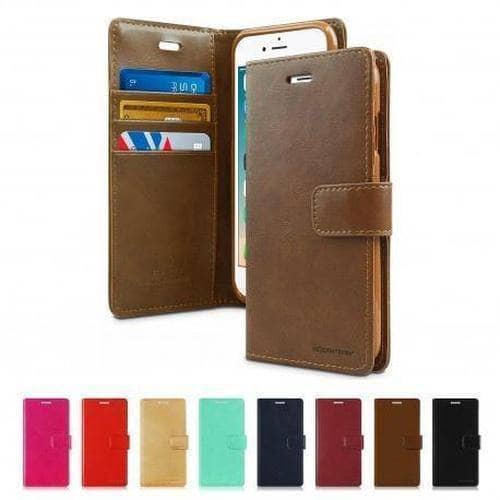 Samsung Galaxy S6 Edge S7 Blue Moon Diary Wallet Flip Case-Phone Case-Goospery-www.PhoneGuy.com.au