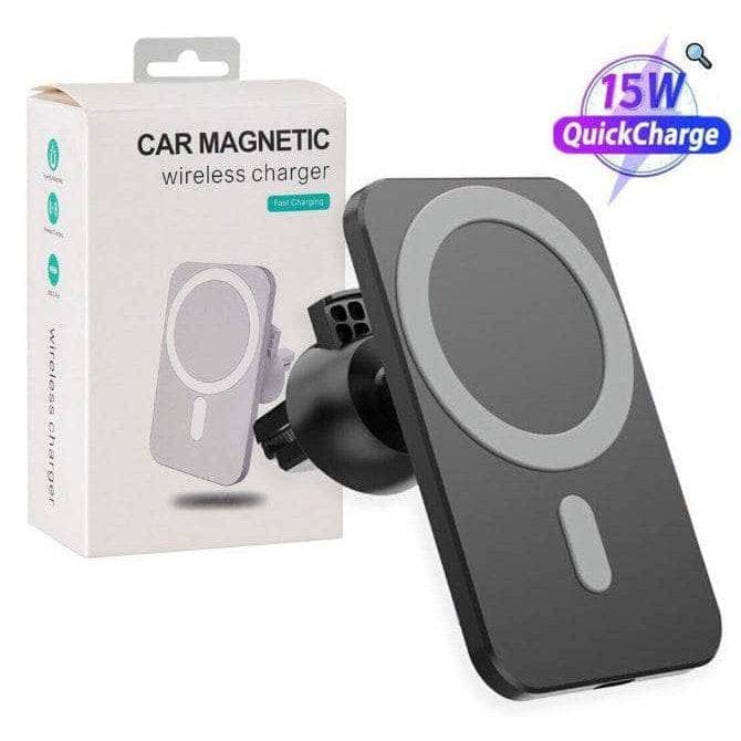 15W Qi Wireless MagSafe Magnetic Car Air Vent Mount Holder Black-Case & Gear - phoneguy.com.au-www.PhoneGuy.com.au