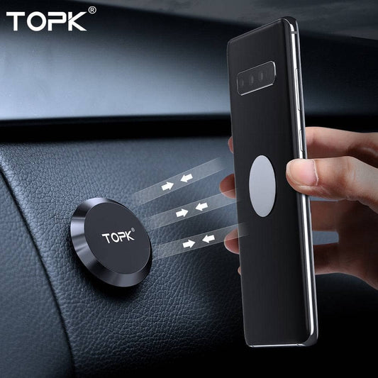 2 x Simple Magnetic Mobile Phone Holder with Metal Plate-Holder-TOPK-www.PhoneGuy.com.au