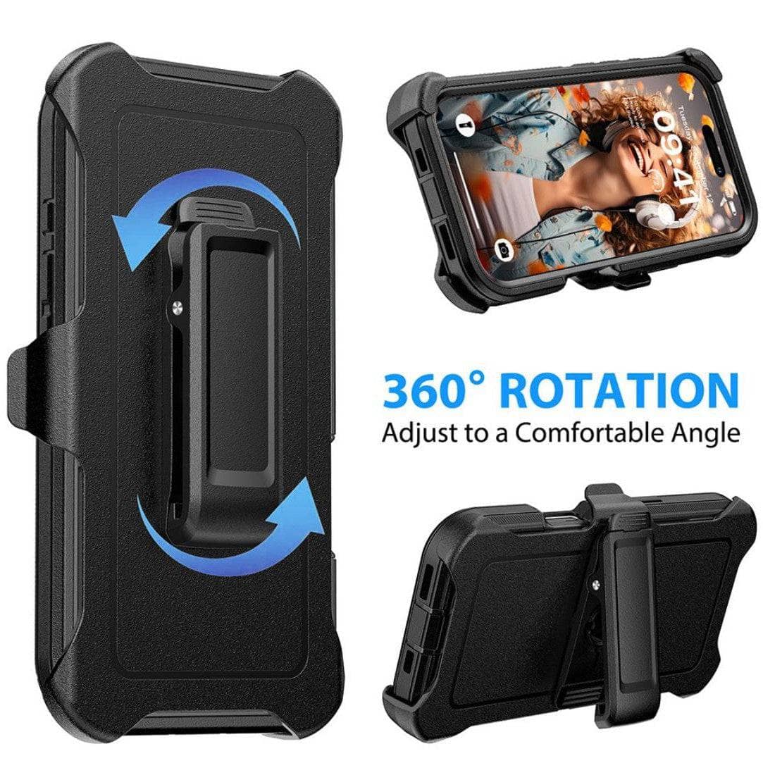 Adventurer Shockproof Armor Hard Plastic Case with Belt Clip for iPhone 16 Pro Max/ 16 Pro-Case & Gear - phoneguy.com.au-www.PhoneGuy.com.au